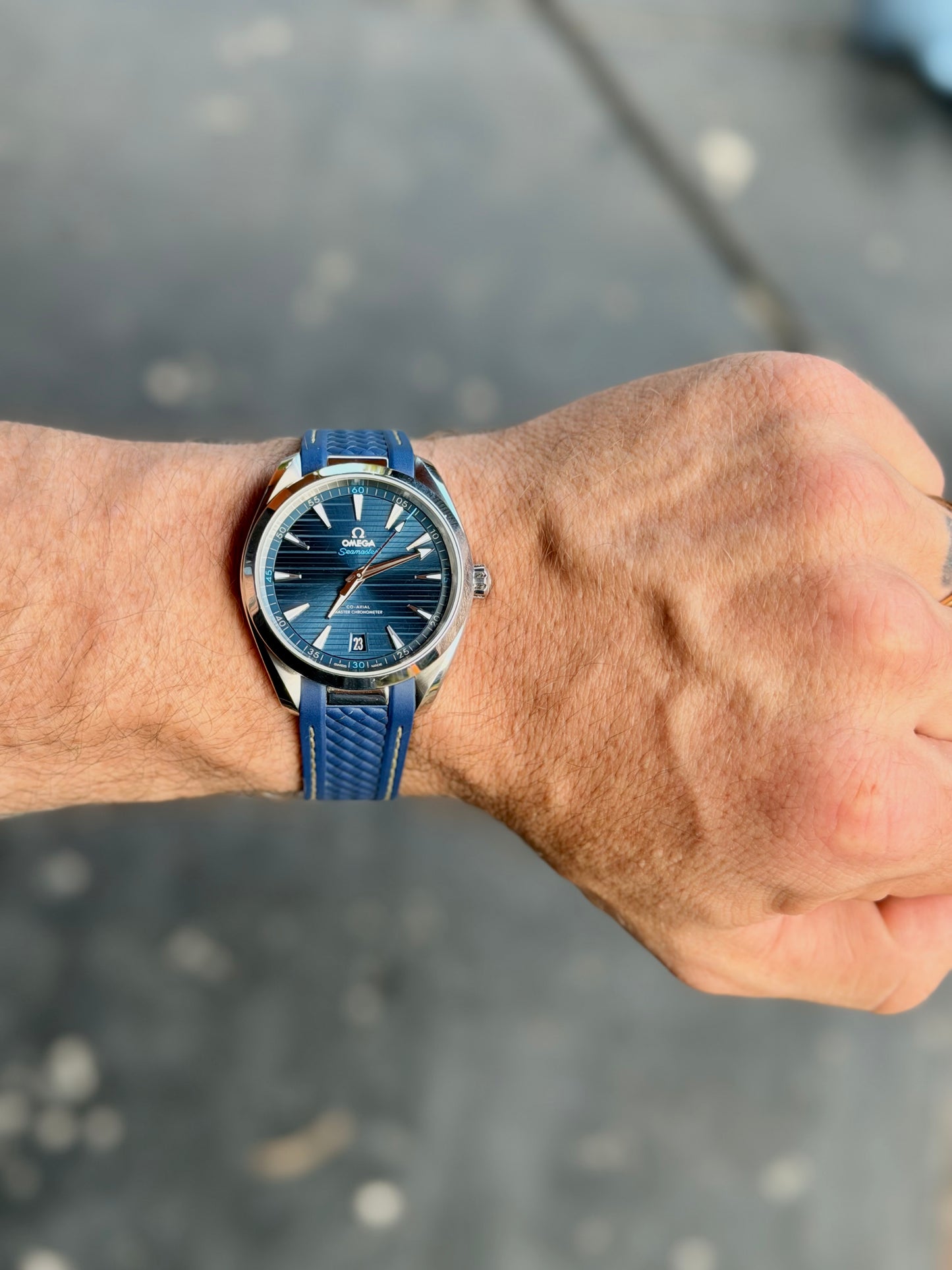 2022 Omega Seamaster Aqua Terra | Blue Horizontal Dial | Full Set