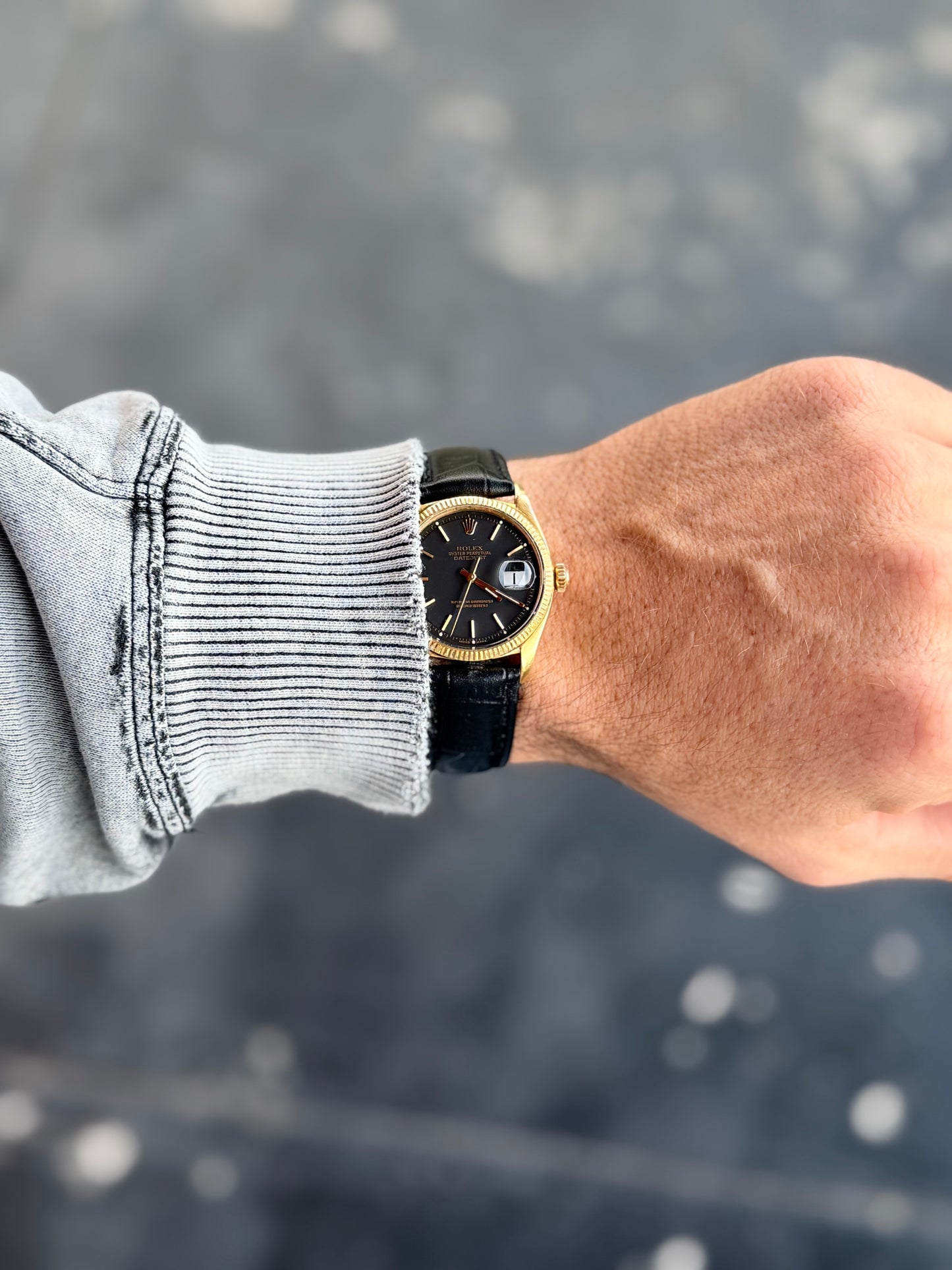 1963 Rolex Datejust 1601 18k Yellow Gold