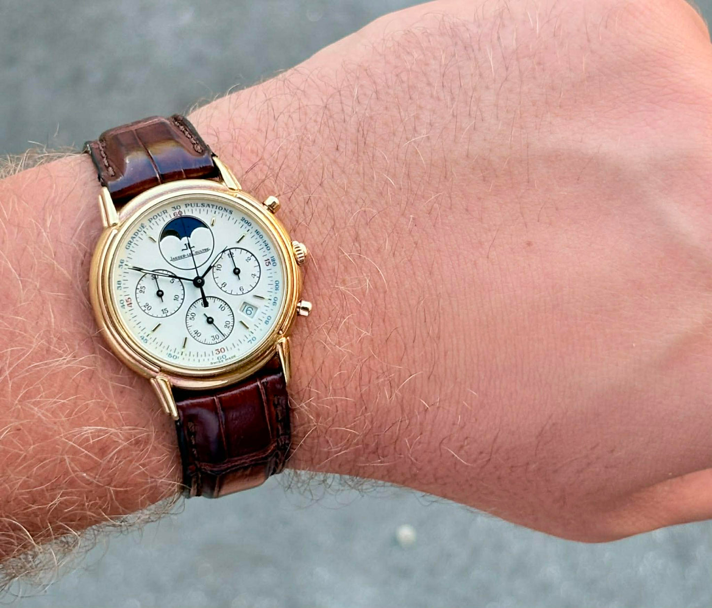 Jaeger-LeCoultre Odysseus | Ref. 165.7.3S | Chronograph Moonphase Pulsometer | 18k Yellow Gold