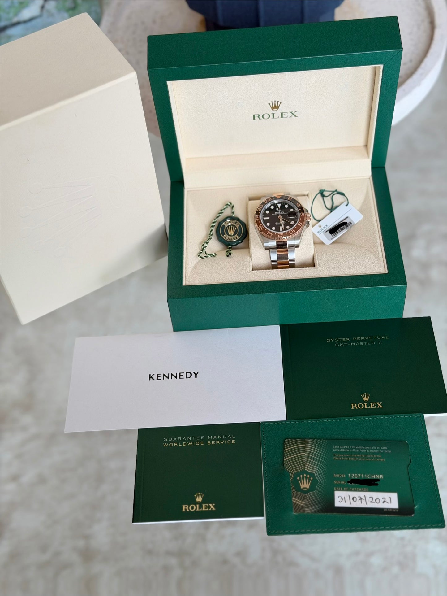 2021 Rolex GMT-Master II “Root Beer” – Full Set