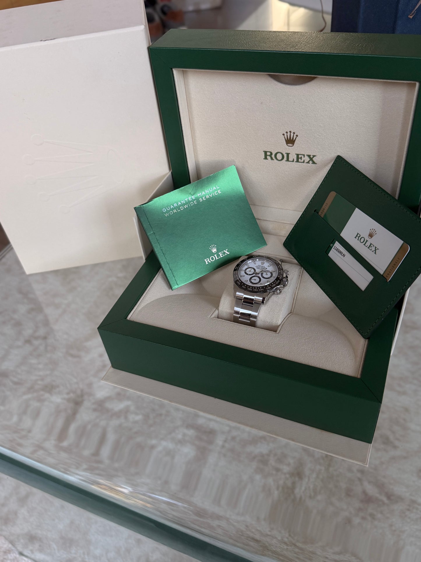 Rolex Daytona 116500LN “Panda” Box & Papers 2018