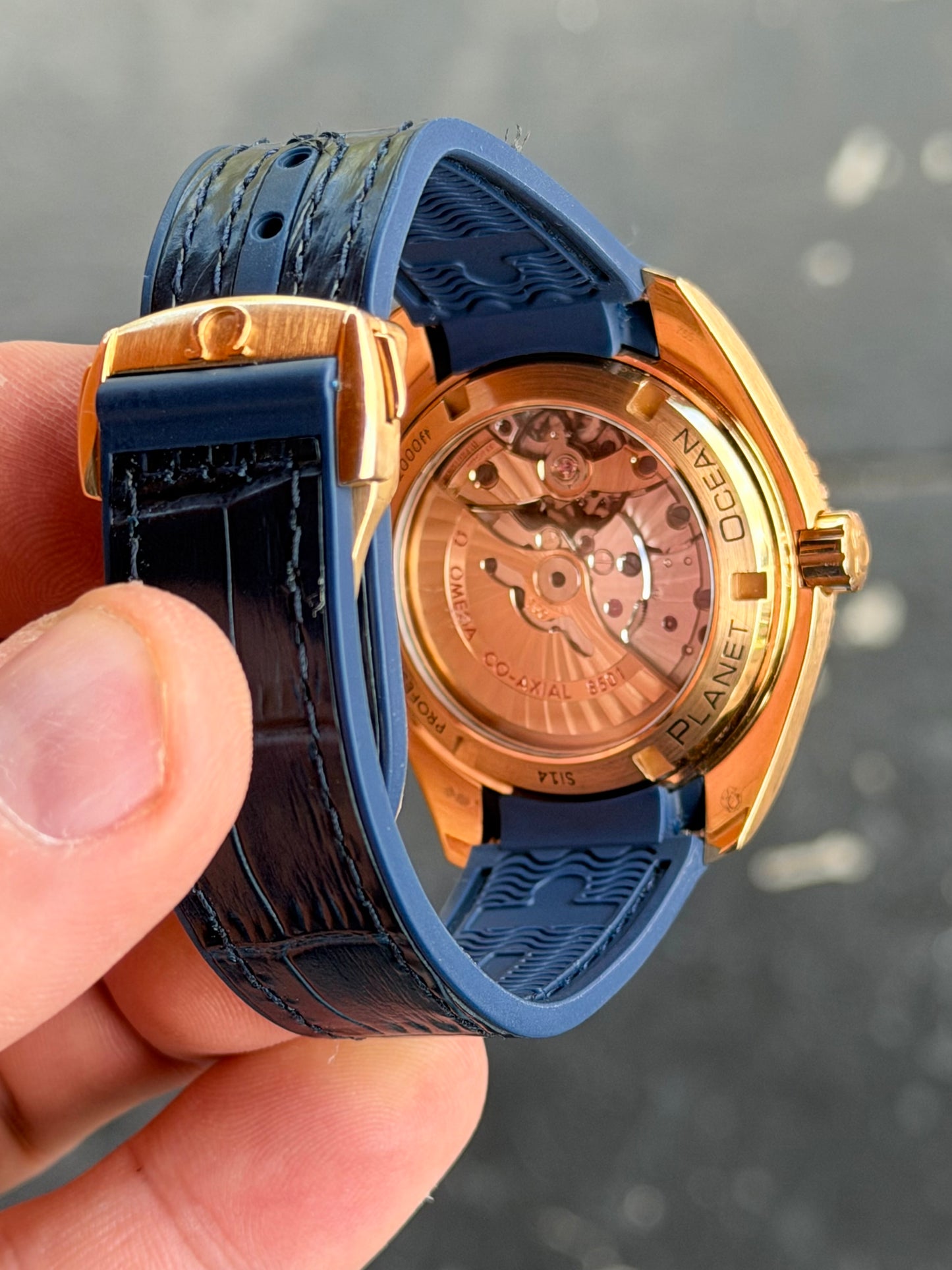 Omega Planet Ocean 42mm 18k Rose Gold | Factory 1.97ct Diamond Bezel | 232.58.42.21.04.001