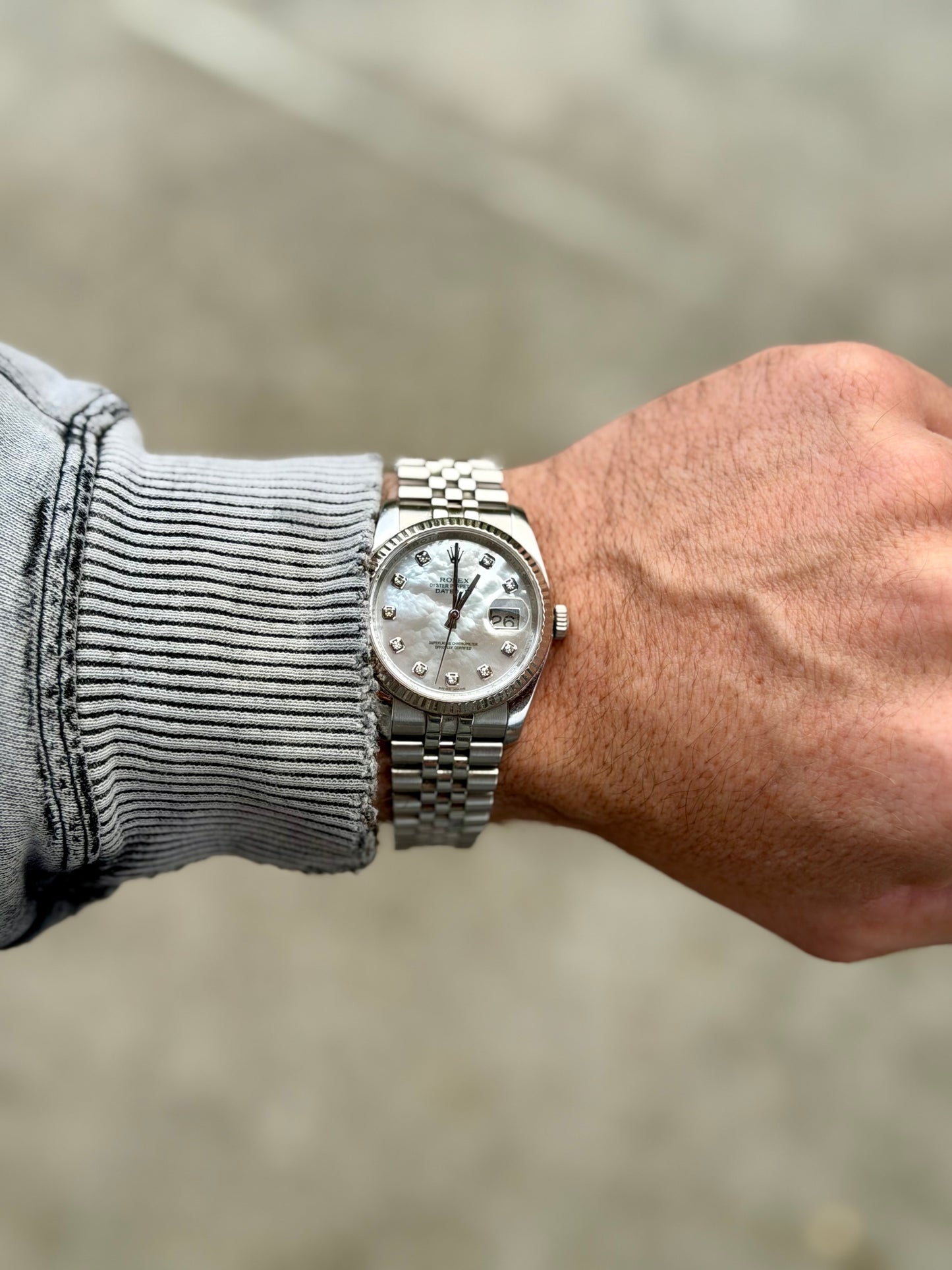 2010 Rolex Datejust 36 Factory Diamond MOP 116234