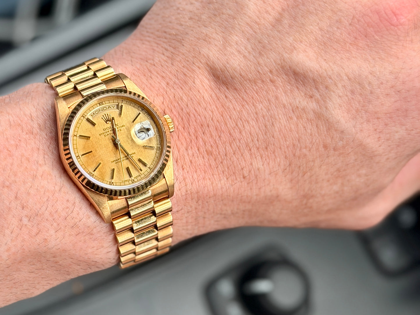 1988 Rolex Daydate Linen Dial - 18238