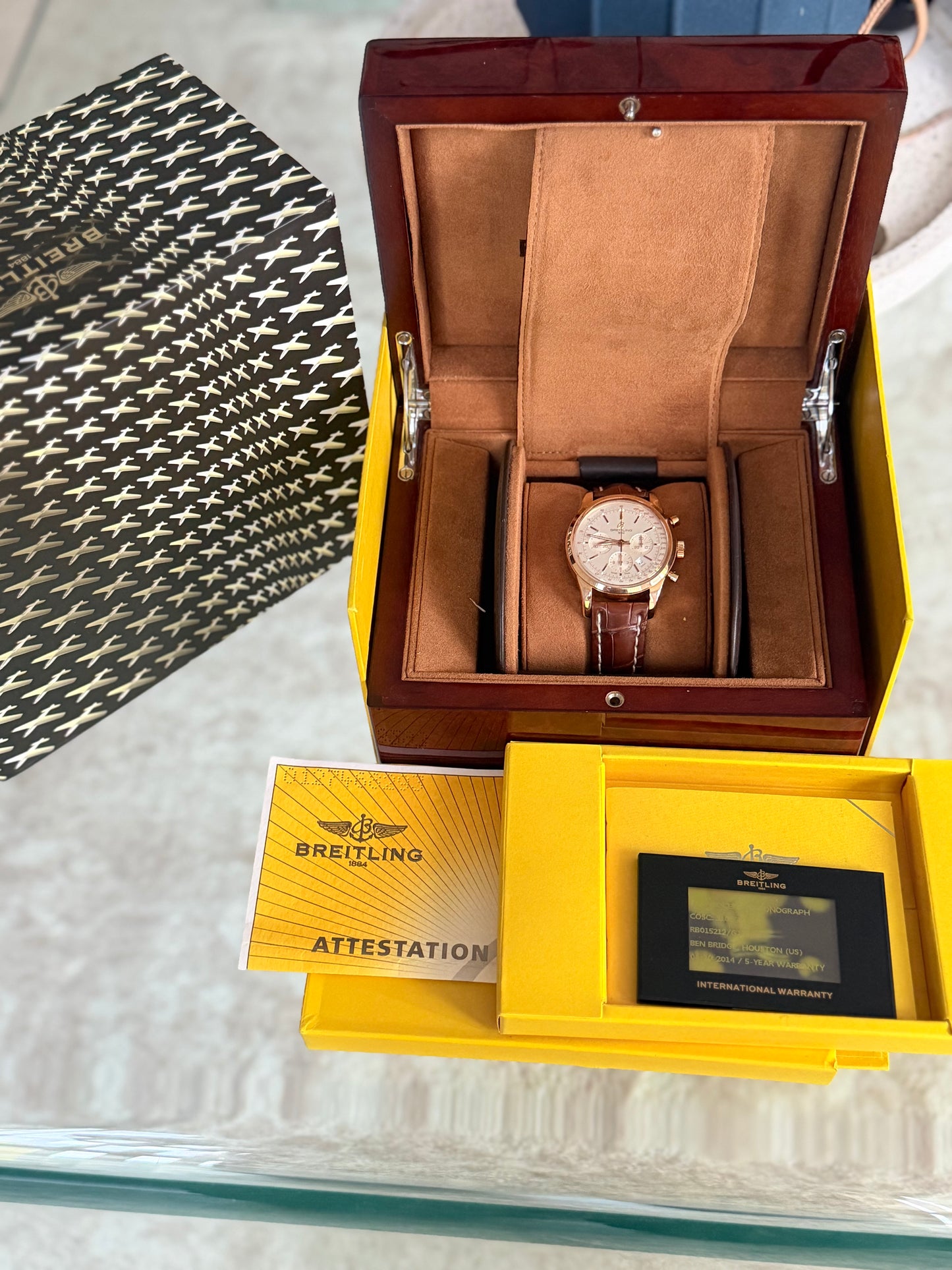 2014 Breitling Transocean Chronograph | 18k Rose Gold | Full Set | RB0152