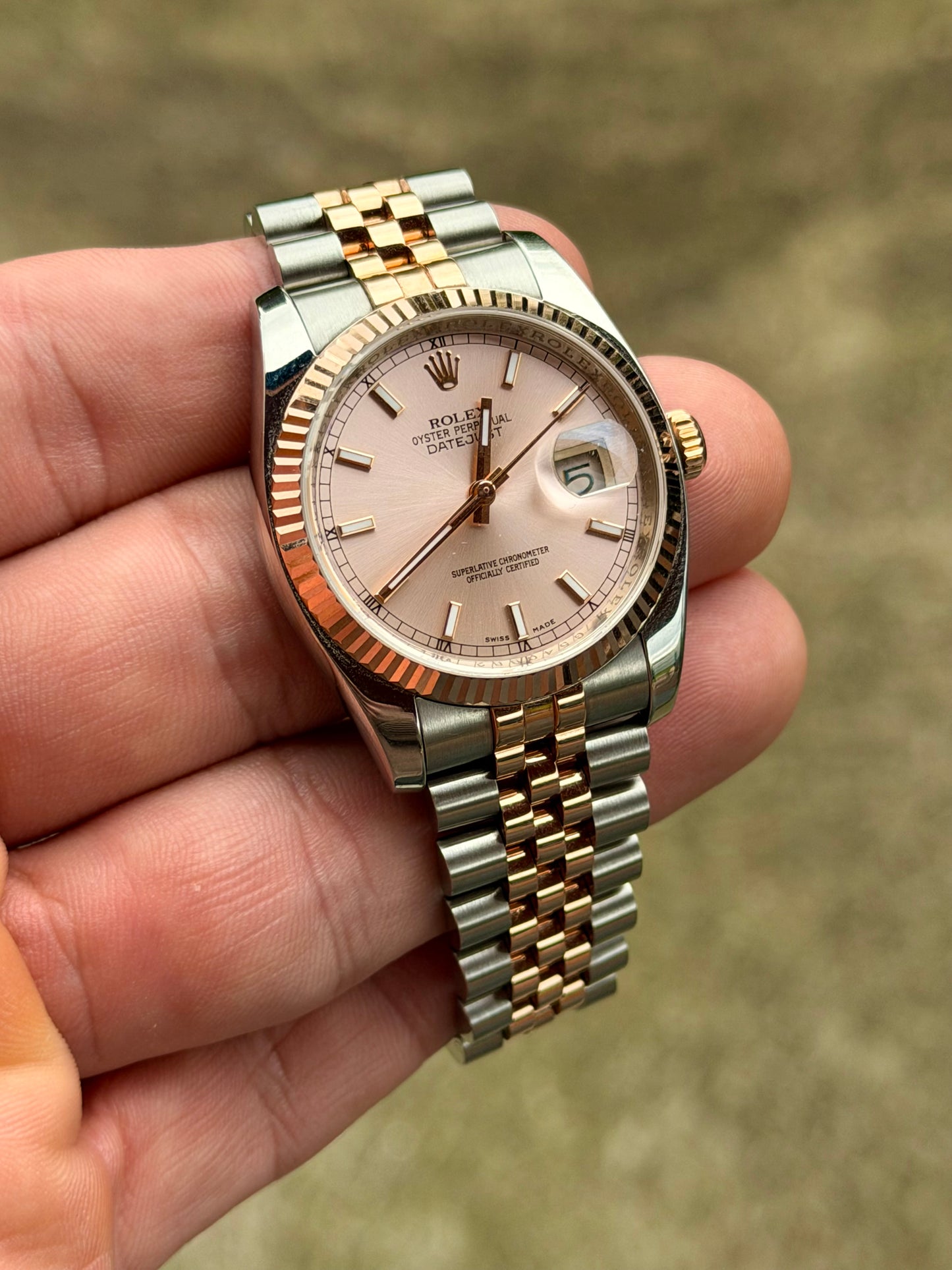 Rolex Datejust 36 | 116231 | Sundust | Rose Gold | Super Jubilee