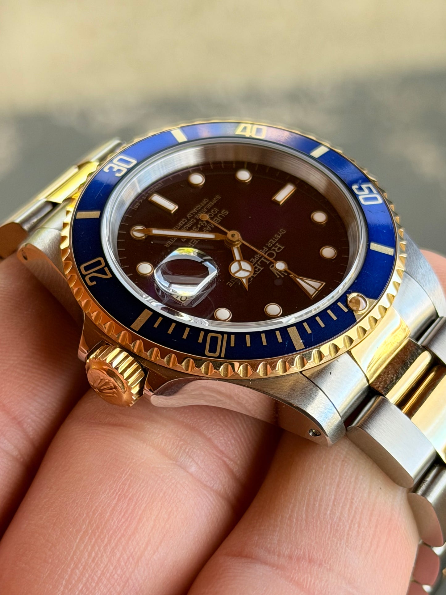 1991 Rolex Submariner Date 16613 “Bluesy” | Tropical Purple Dial | Steel & 18k Yellow Gold | Watch Only