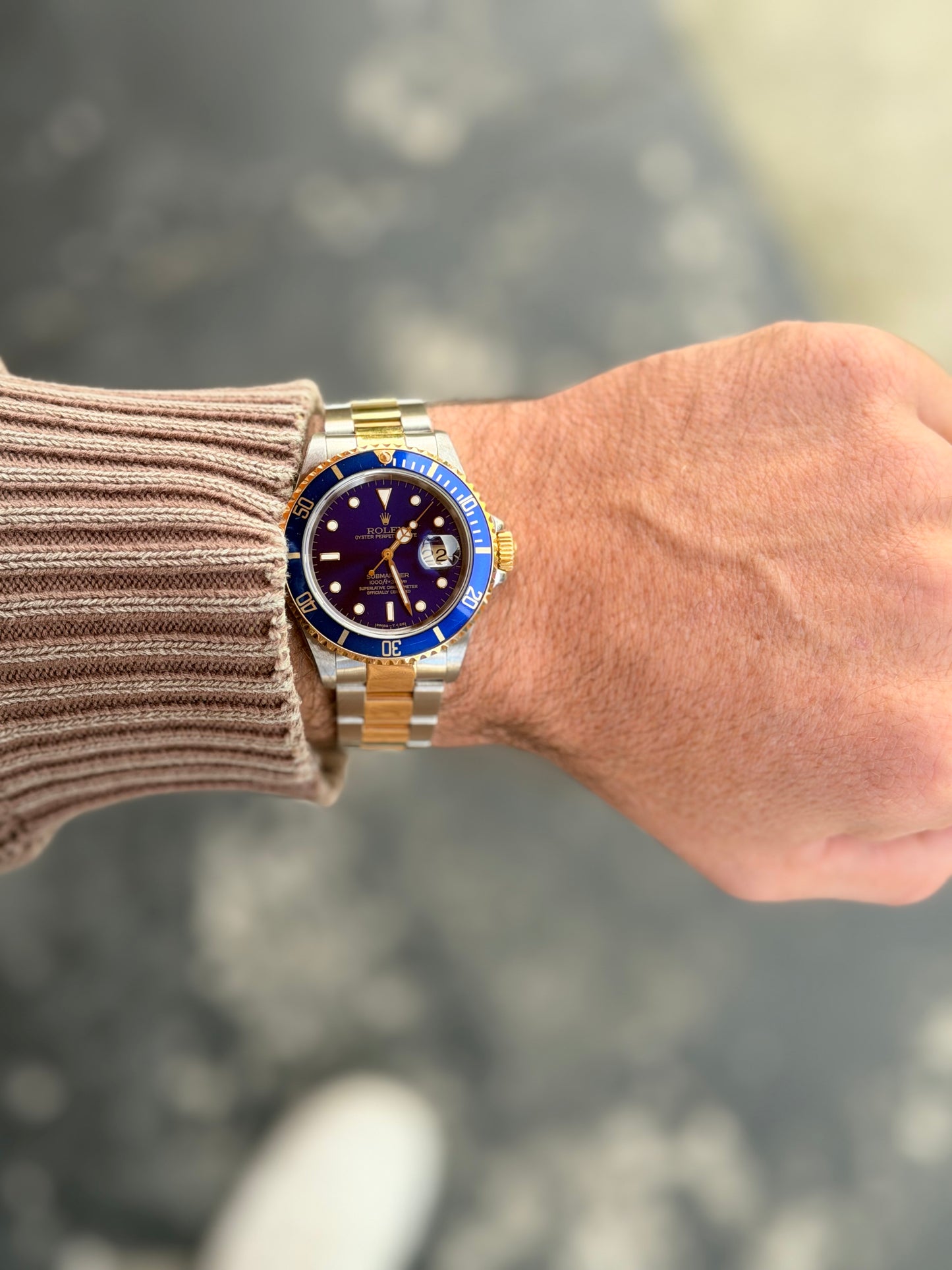 1991 Rolex Submariner Date 16613 “Bluesy” | Tropical Purple Dial | Steel & 18k Yellow Gold | Watch Only