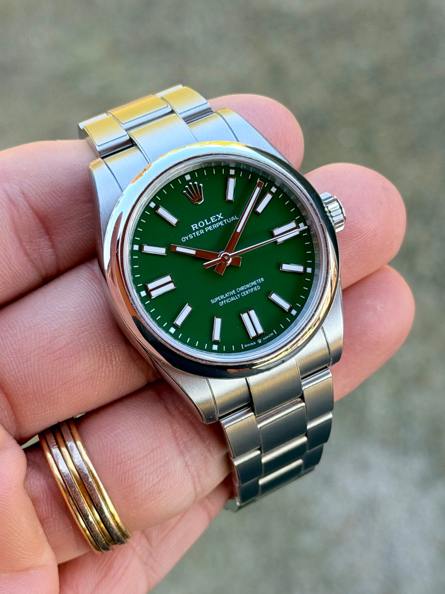 2025 Rolex Oyster Perpetual 41 | 134300 | Green Dial | Full Set | Noble Stickers