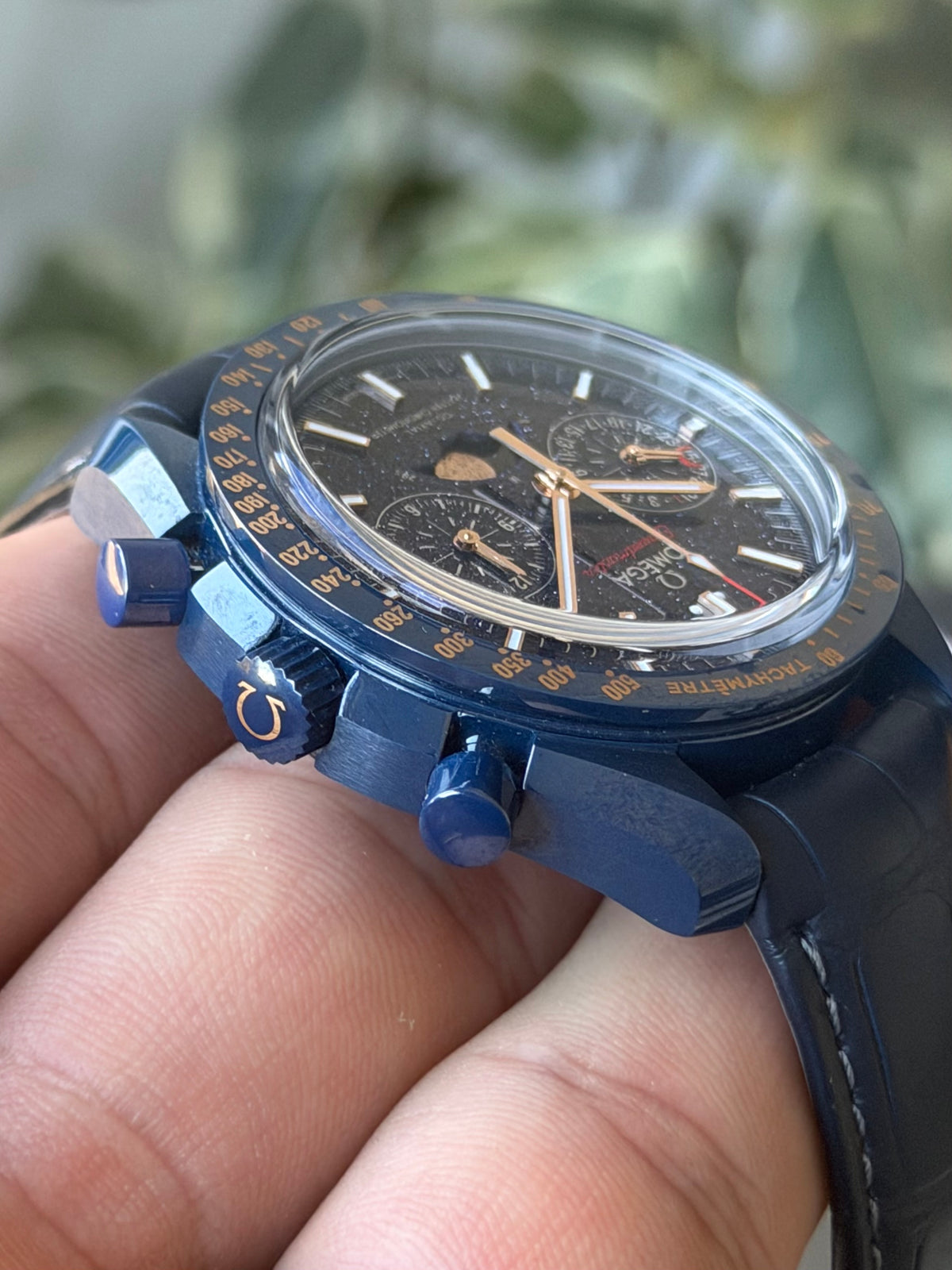 2025 Omega Speedmaster Blue Side of the Moon | Moonphase | Like New
