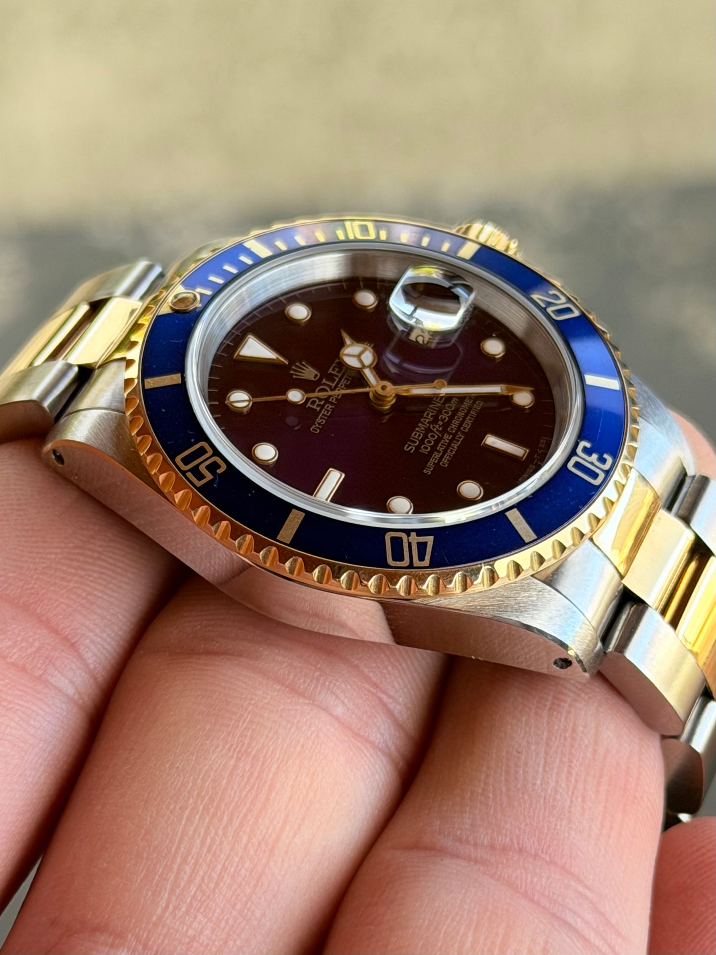 1991 Rolex Submariner Date 16613 “Bluesy” | Tropical Purple Dial | Steel & 18k Yellow Gold | Watch Only