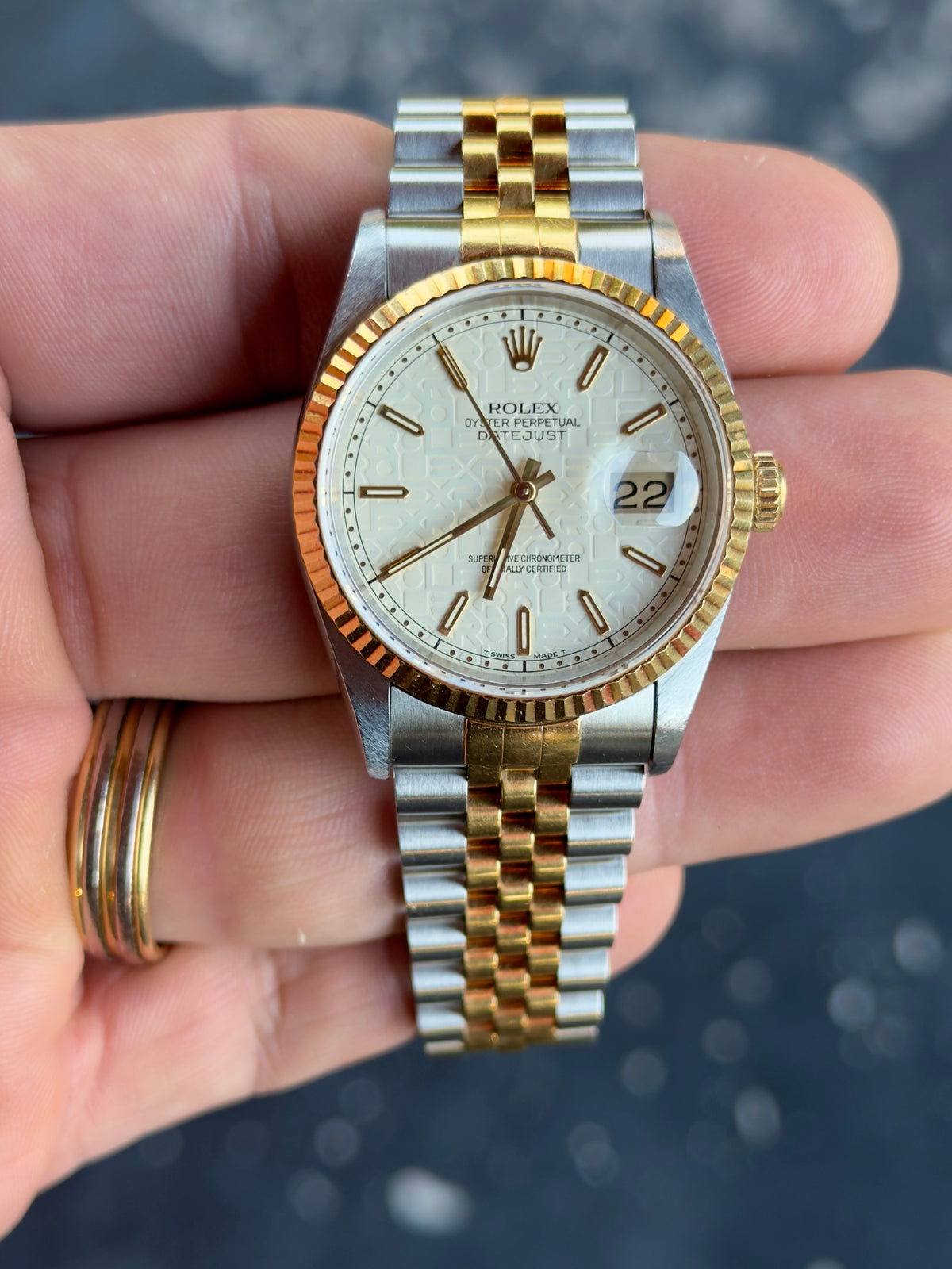 1991 Rolex Datejust 36 | 16233 | Ivory Anniversary Dial | X Serial