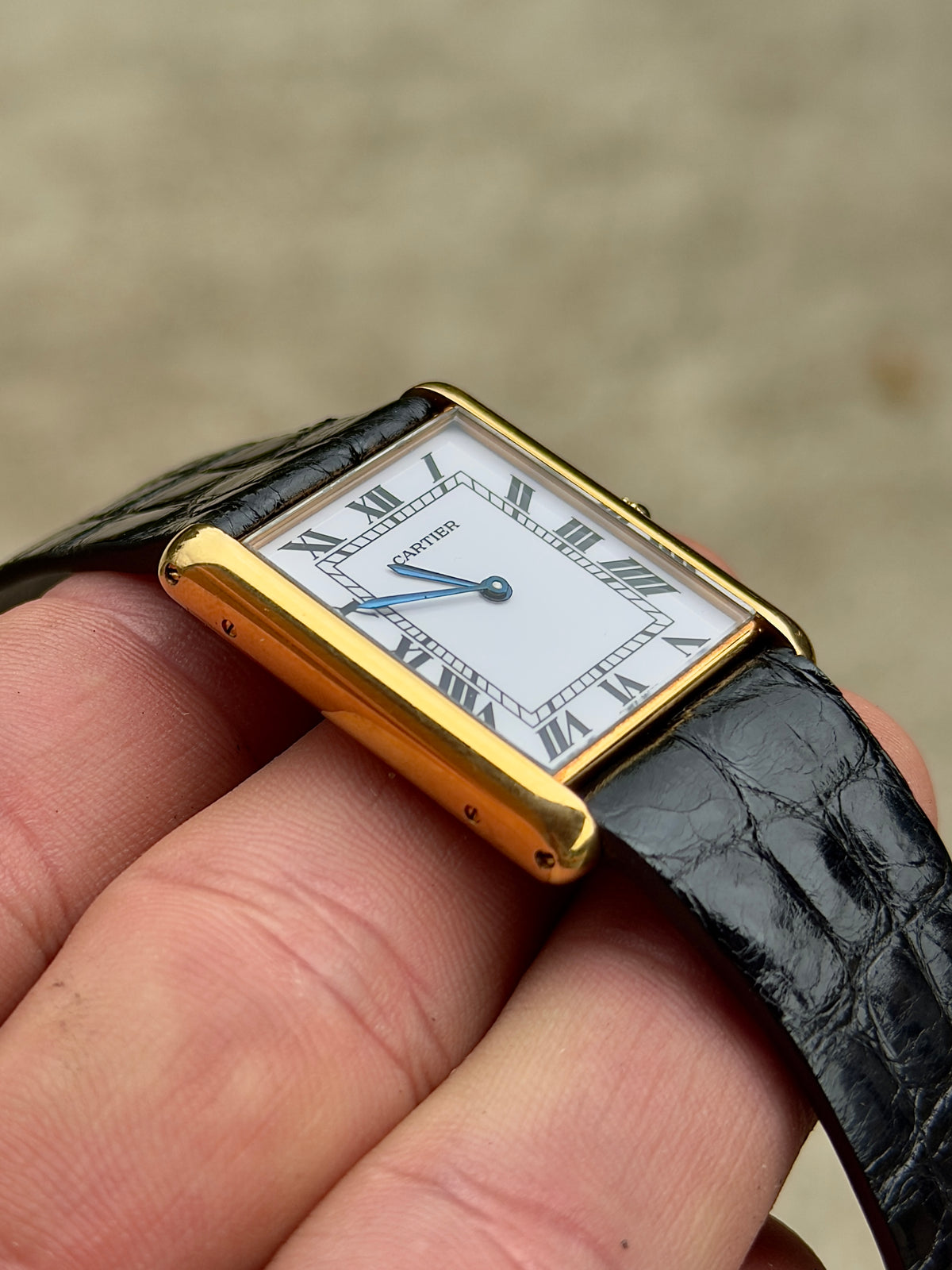 Circa 1976 Cartier Tank Louis Cartier XL Jumbo | 17002 | 18K Yellow Gold | Box & Booklets