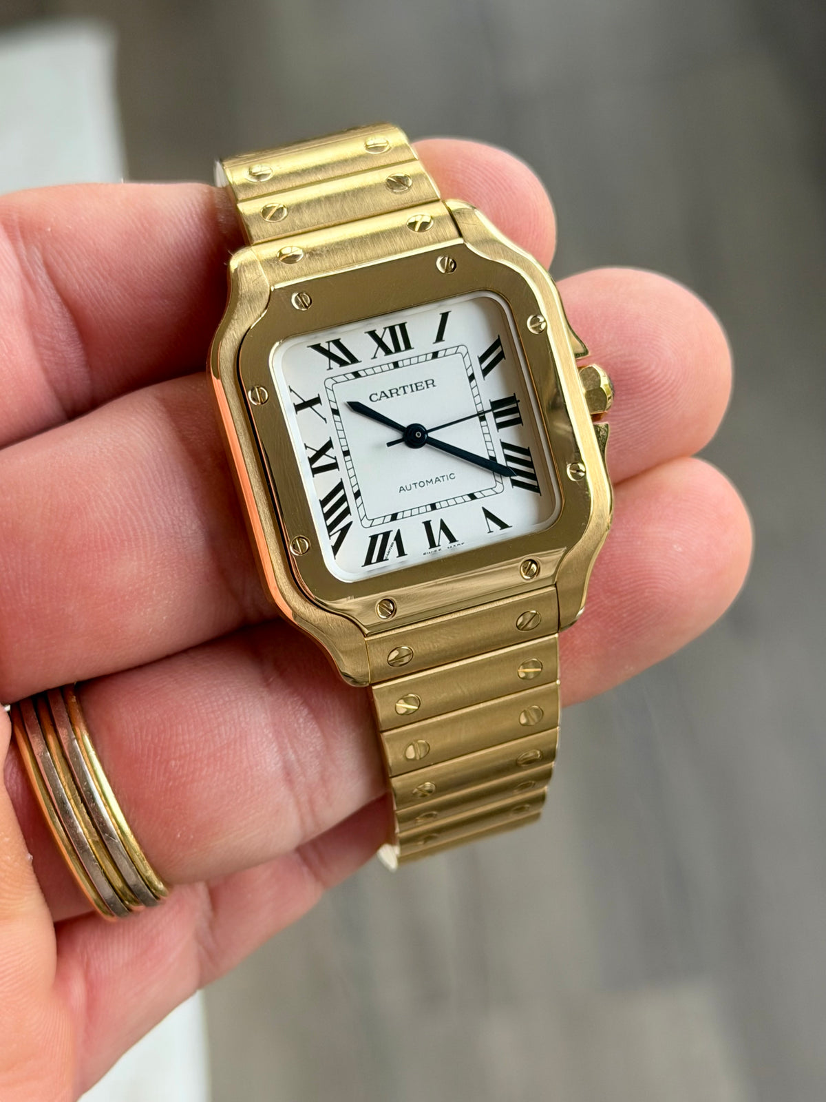 2025 Cartier Santos de Cartier Medium | WGSA0030 | 18K Yellow Gold | Full Set