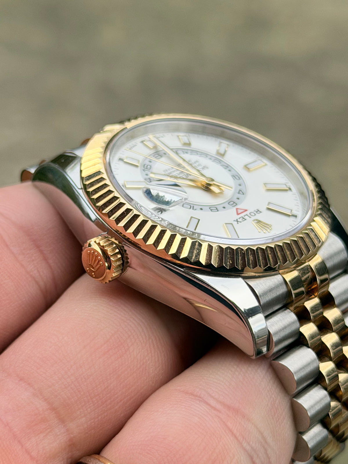 2022 Rolex Sky-Dweller | Two-Tone | White Dial | Jubilee | Full Set | Protective Stickers