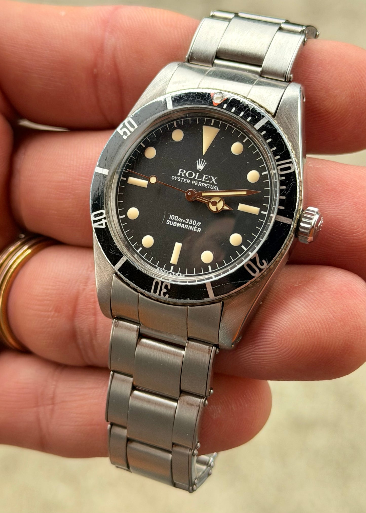 1958 Rolex Submariner 5508 with rare red hash insert