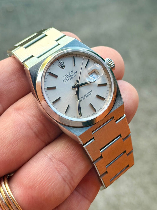 1991 Rolex Datejust OysterQuartz 17000 | 36mm Steel | Silver Sunburst Dial | Full collector Set