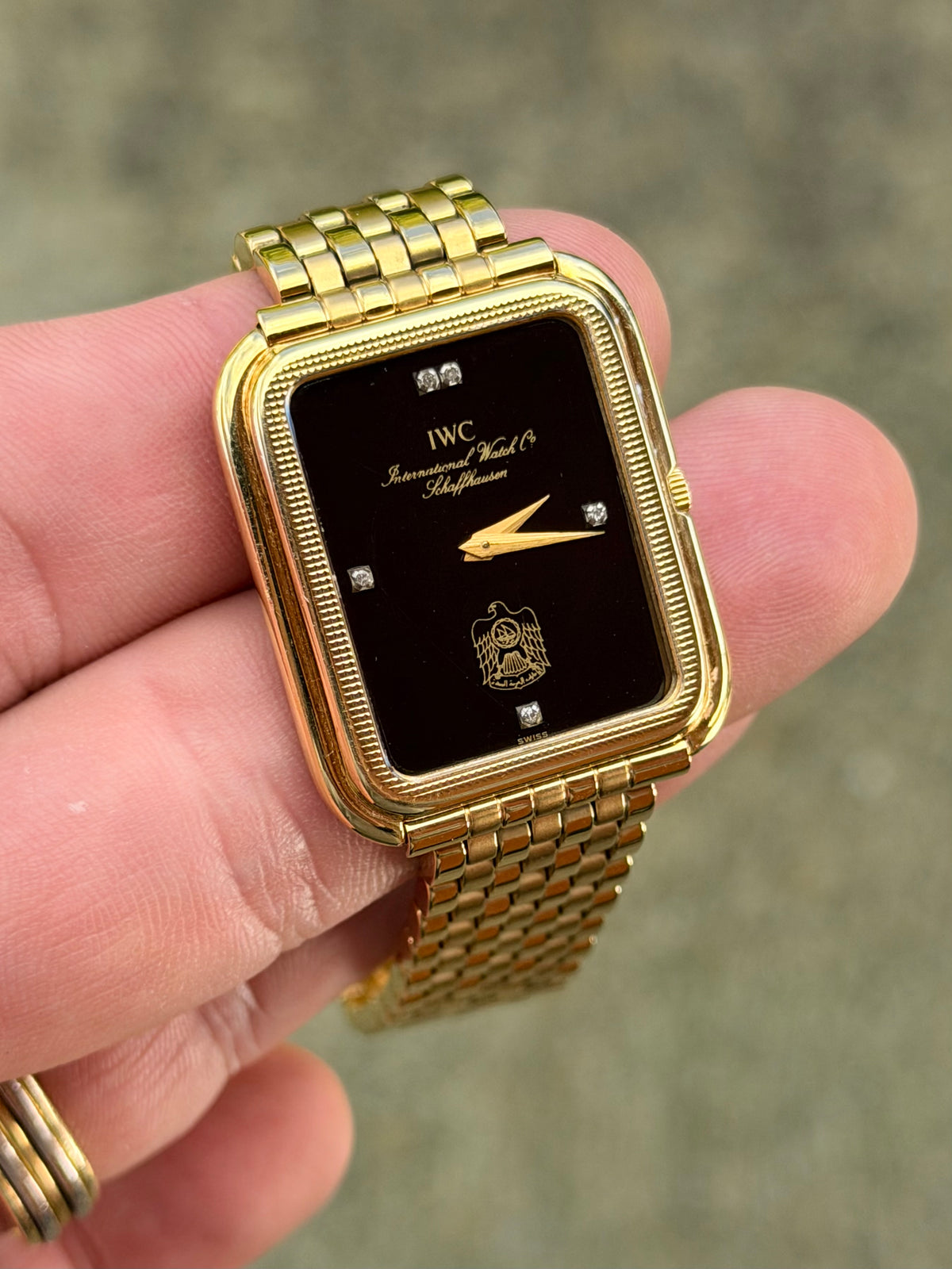 1981 IWC | Ref. 2080 | Onyx Diamond Dial | 18K Yellow Gold | UAE Dial | Fresh Service