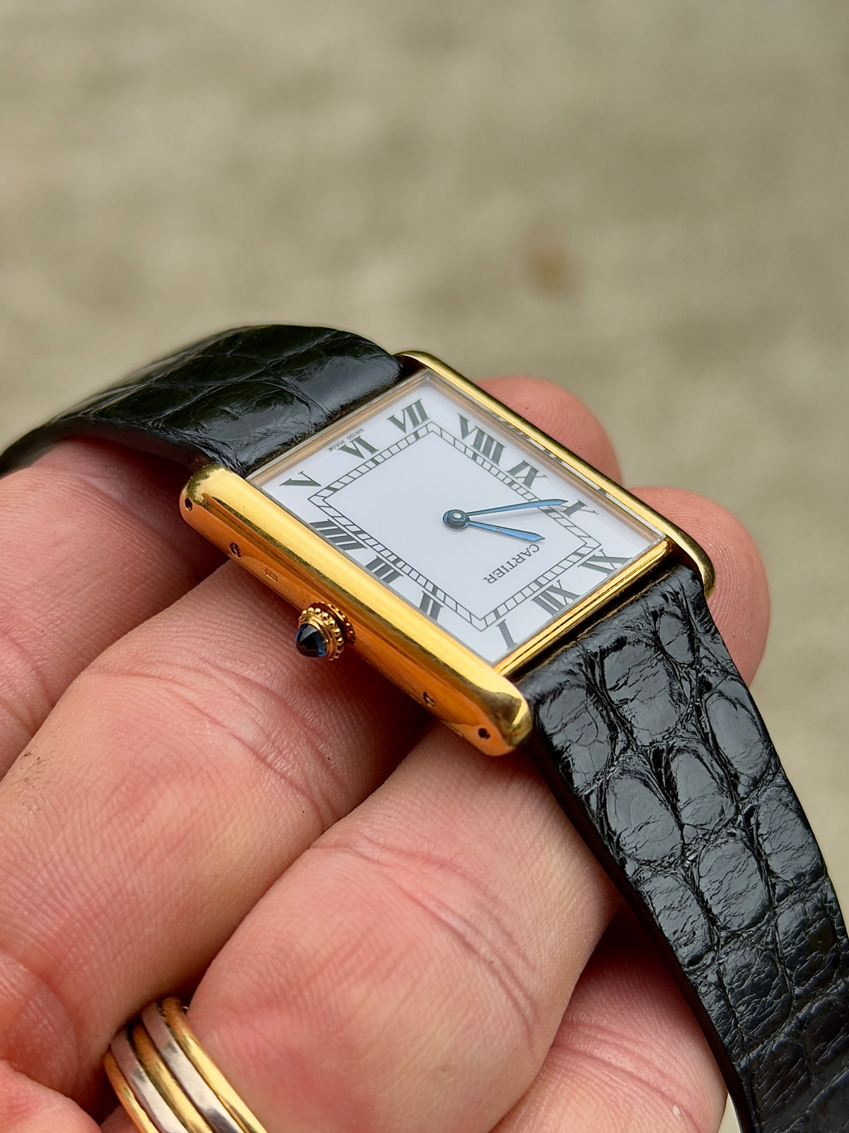 Circa 1976 Cartier Tank Louis Cartier XL Jumbo | 17002 | 18K Yellow Gold | Box & Booklets