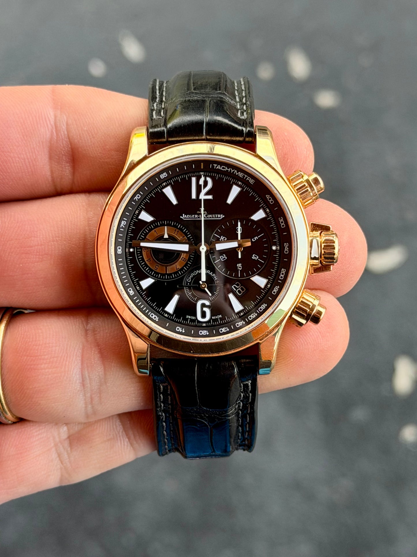 2012 Jaeger-LeCoultre Master Compressor Chronograph | Black Dial | 18k Rose Gold | Full Set | Q175.2.C1