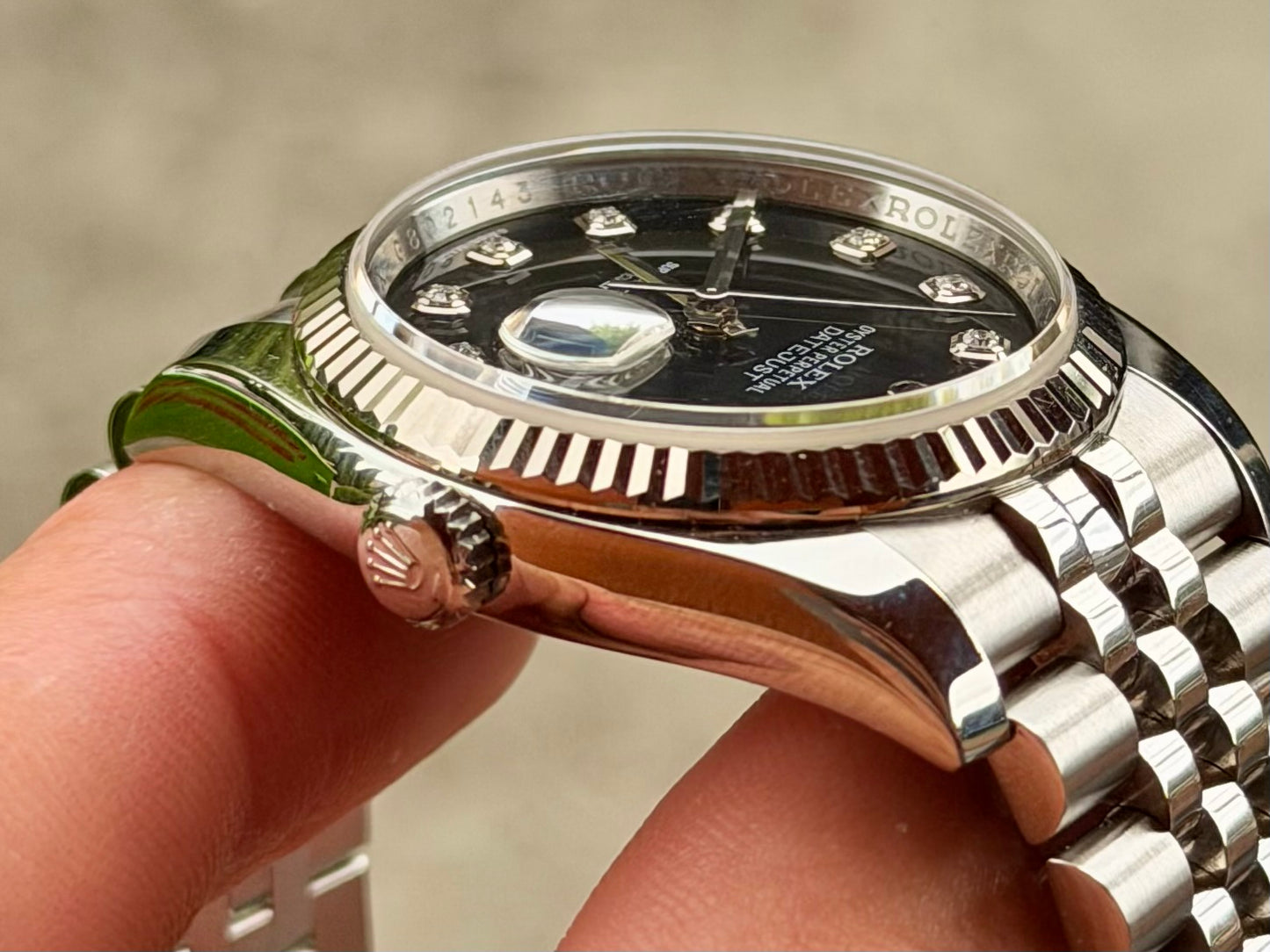 2012 Rolex Datejust 36 | 116234 | Factory diamond + Hidden Clasp | Full Set