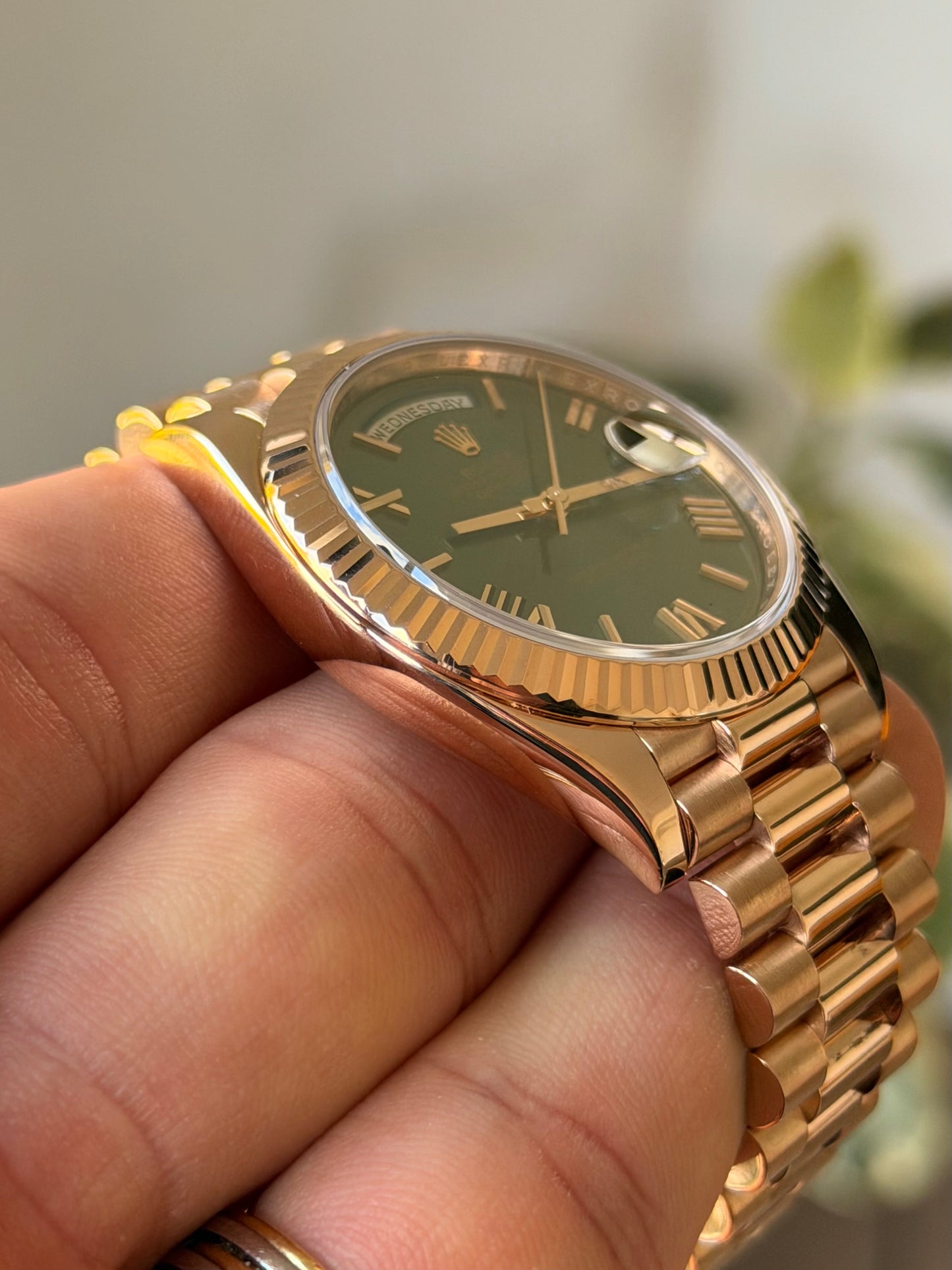 2020 Rolex Day-Date 40 | 228235 | Olive Green | Everose Gold | Full Set