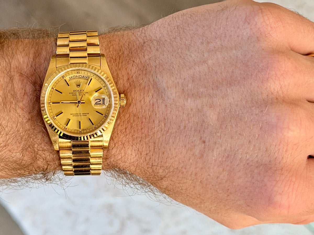 Rolex Day-Date 36 | 18038 | Champagne Stick Dial