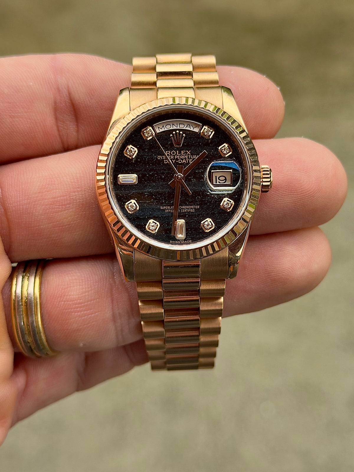 2016 Rolex Day-Date 36 | 118235 | Ferrite Diamond Dial | Full Set