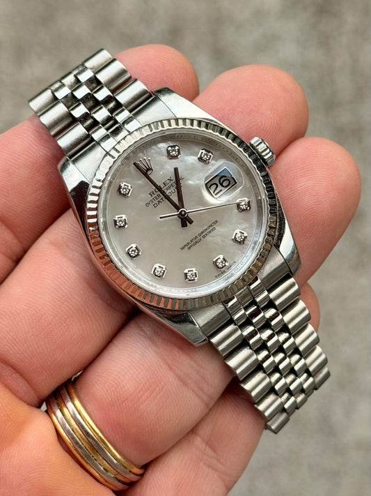 2010 Rolex Datejust 36 Factory Diamond MOP 116234