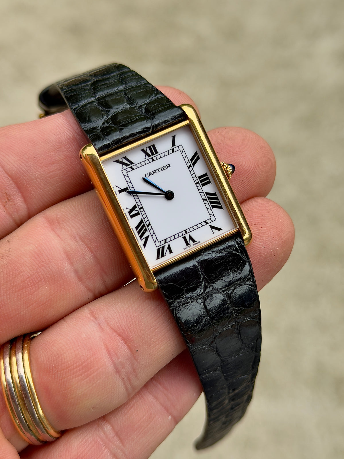 Circa 1976 Cartier Tank Louis Cartier XL Jumbo | 17002 | 18K Yellow Gold | Box & Booklets