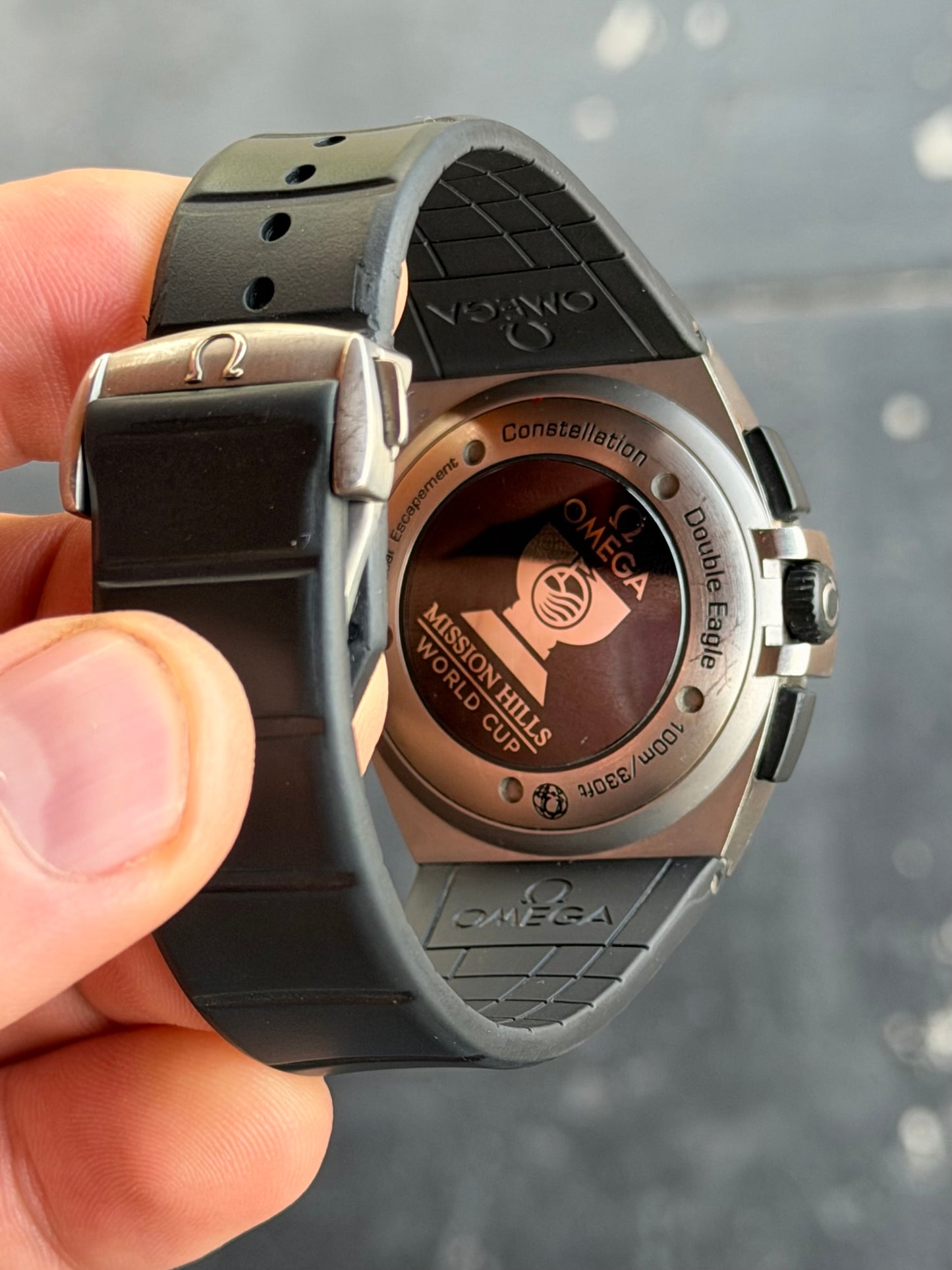 2008 Omega Constellation Double Eagle Co-Axial Chronograph | Mission Hills World Cup | 41mm Titanium | Full Set