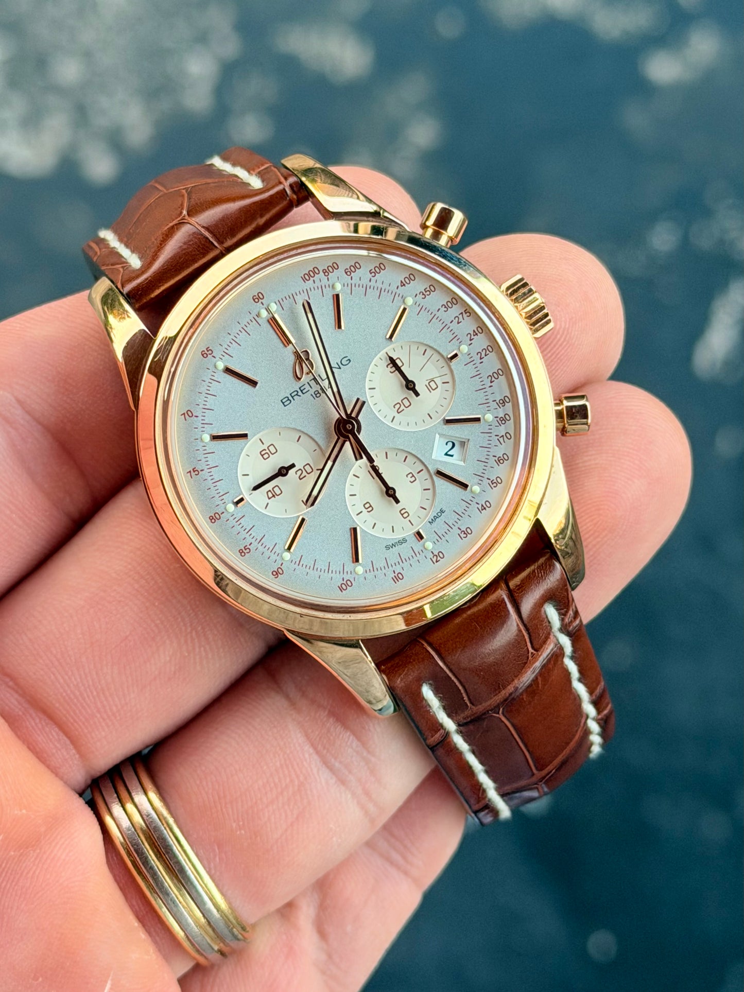 2014 Breitling Transocean Chronograph | 18k Rose Gold | Full Set | RB0152