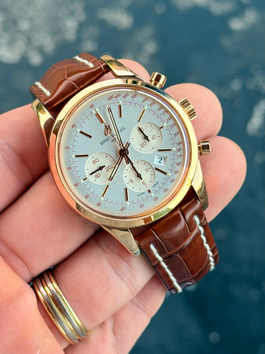 2014 Breitling Transocean Chronograph | 18k Rose Gold | Full Set | RB0152