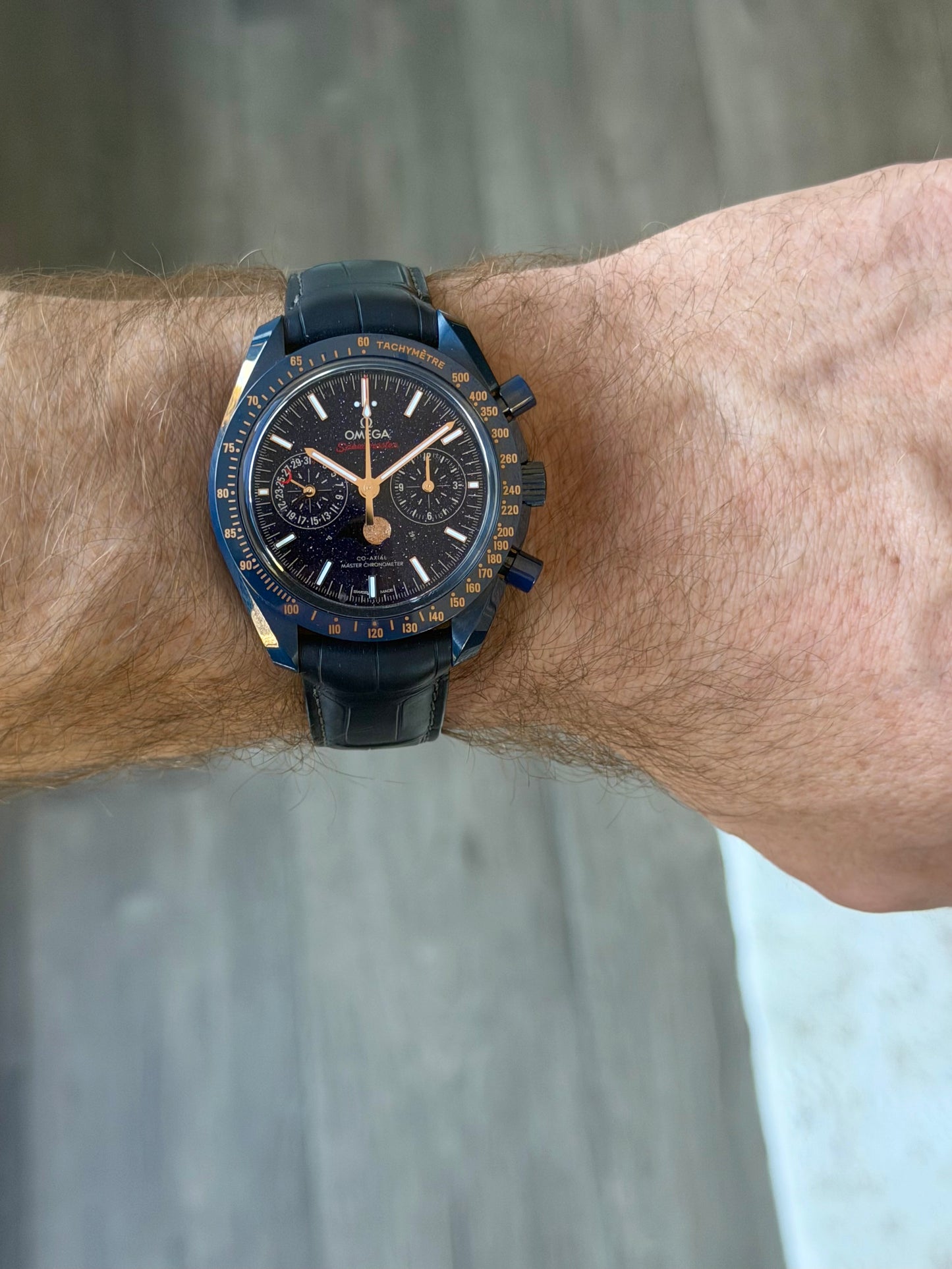 2025 Omega Speedmaster Blue Side of the Moon | Moonphase | Like New