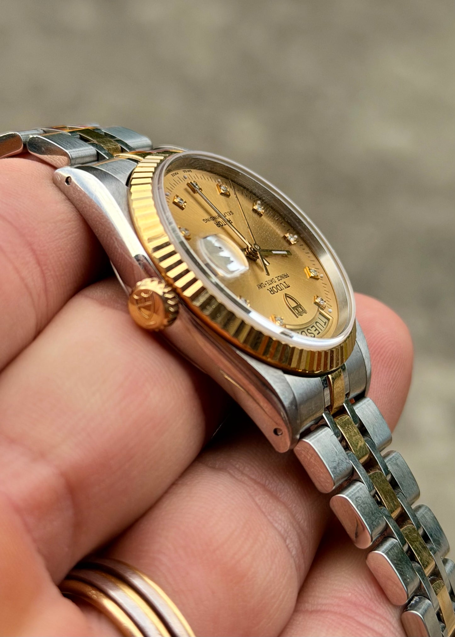 2017 Tudor Prince Date-Day | Diamond Dial | 18k Gold | Full Set
