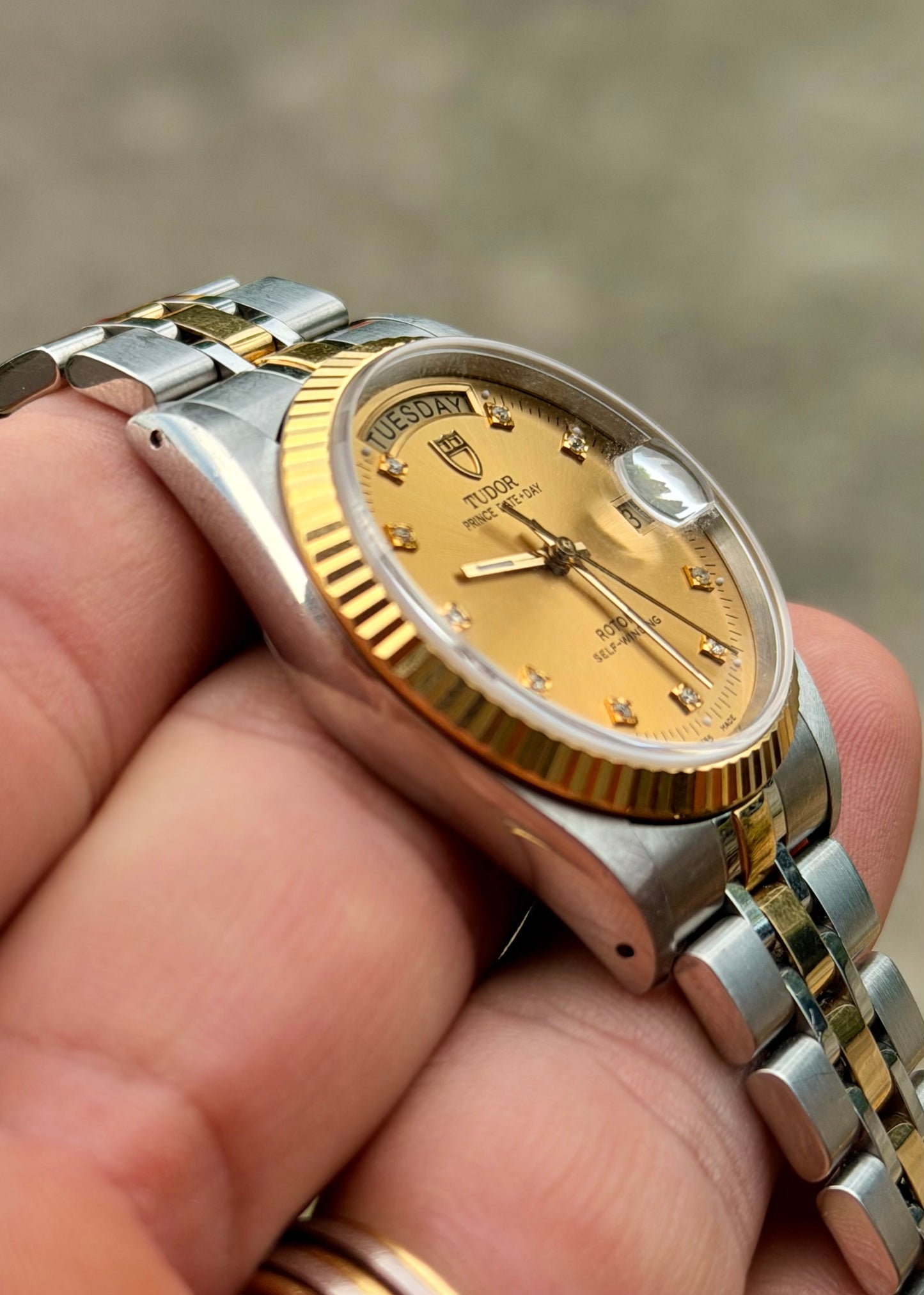 2017 Tudor Prince Date-Day | Diamond Dial | 18k Gold | Full Set