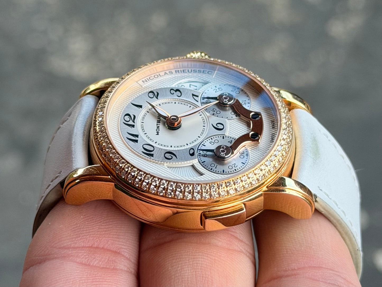Montblanc Nicolas Rieussec Chronograph | 18k Rose Gold | Diamond Bezel
