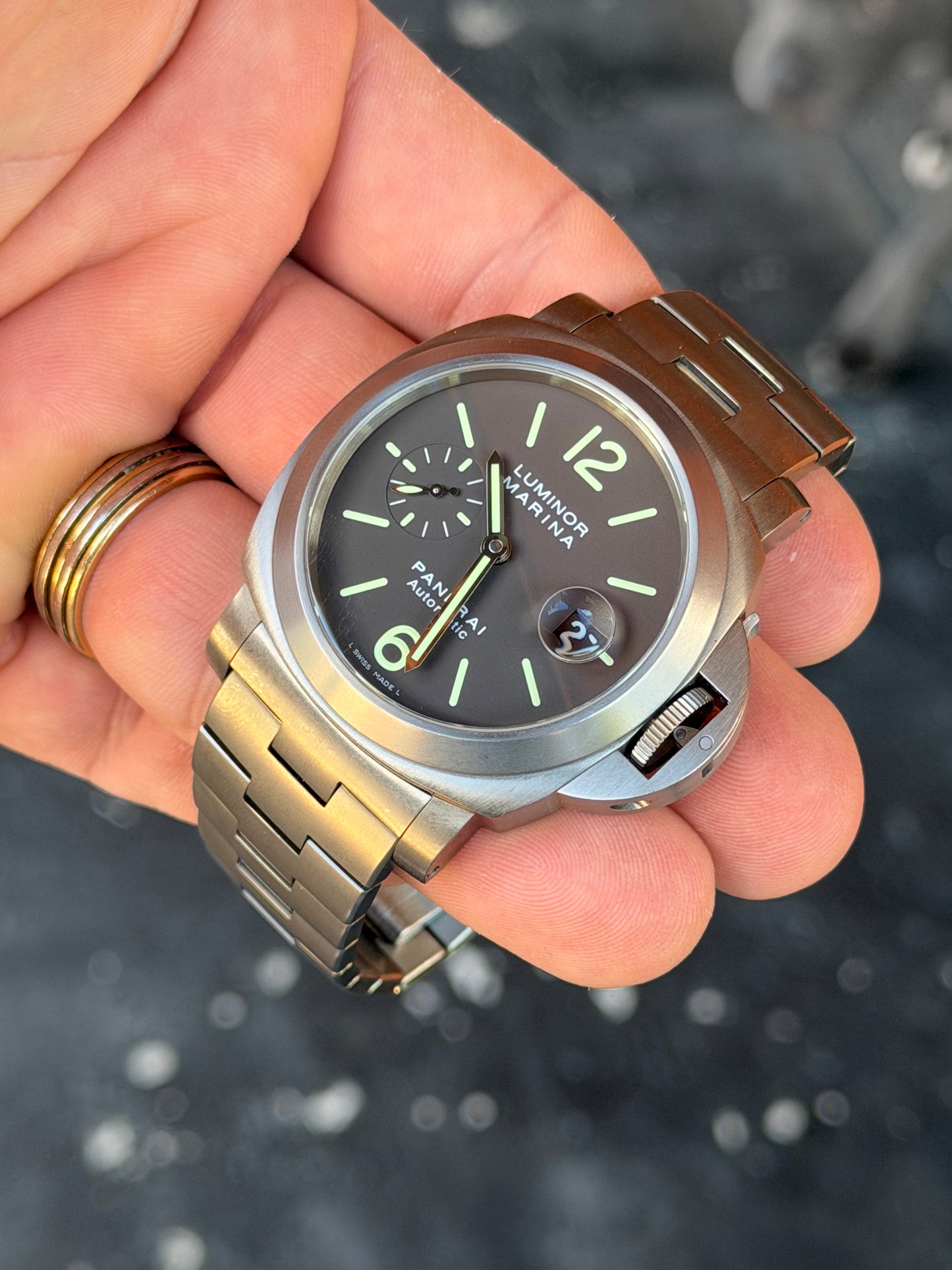 2010 Panerai Luminor Marina Automatic Titanium | PAM00296 | Tobacco Dial | Full Set