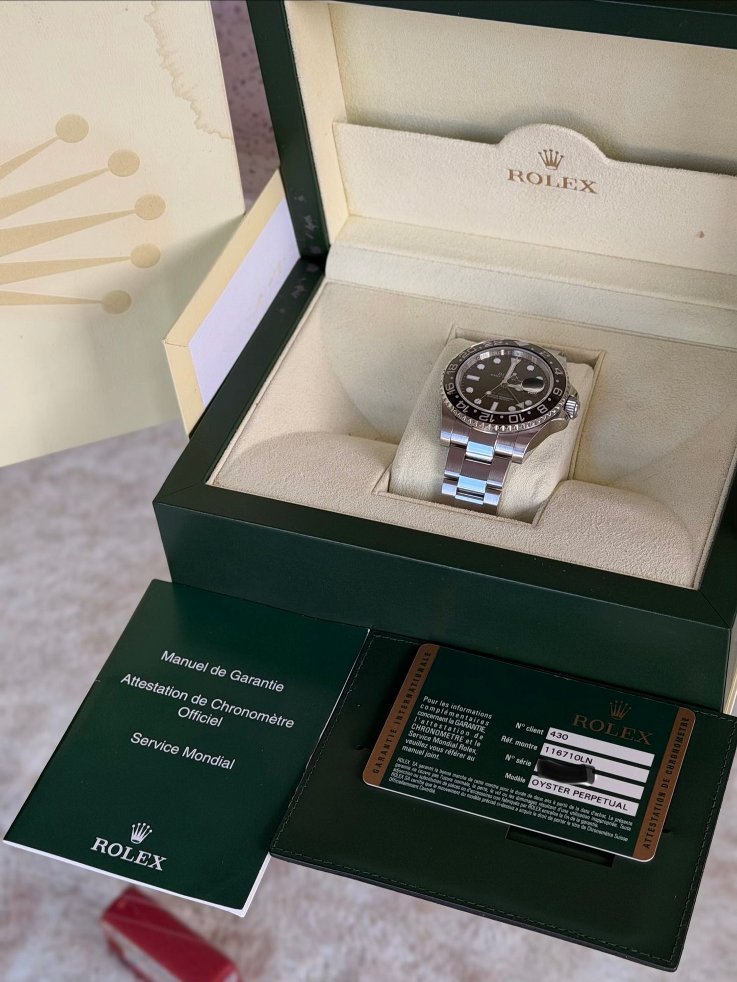 2010 Rolex GMT-Master II "Green Arrow" | 116710LN | Box & Papers