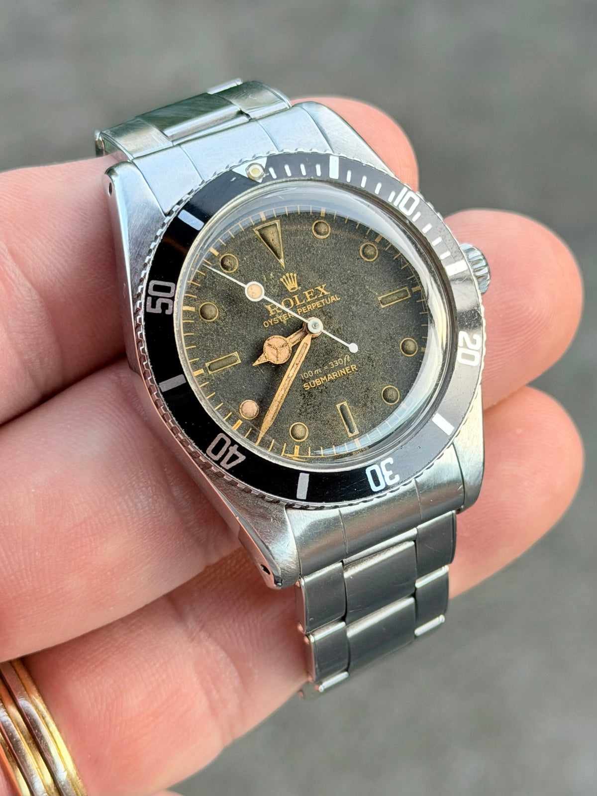 Rolex Submariner “Small Crown” | 6536 | Gilt Two-Line | 1957