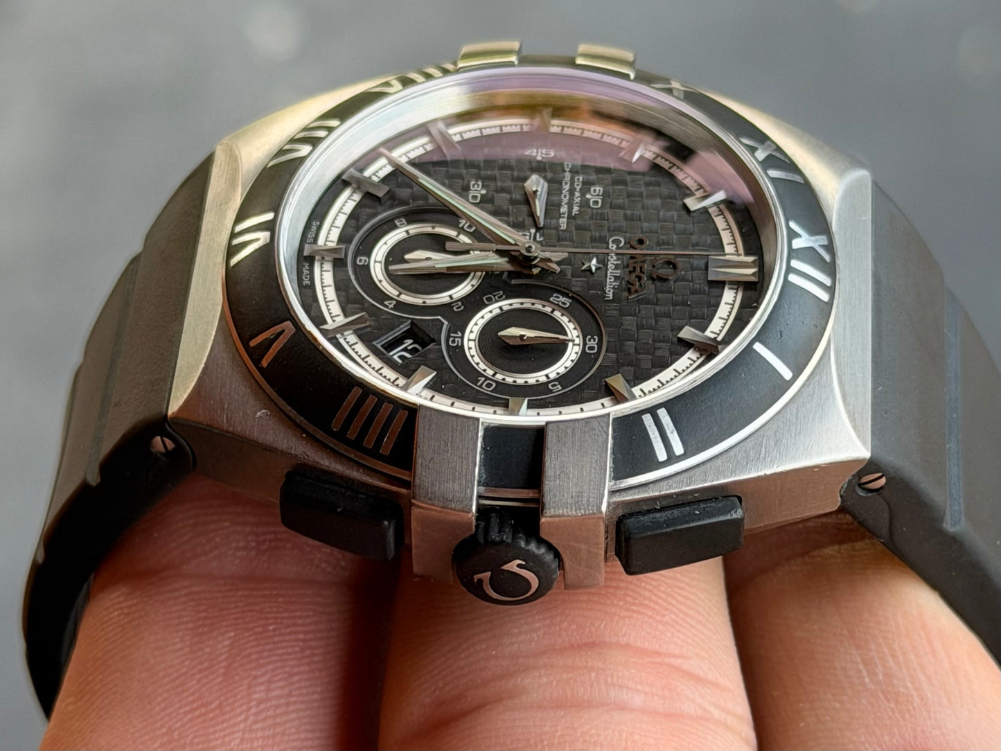 2008 Omega Constellation Double Eagle Co-Axial Chronograph | Mission Hills World Cup | 41mm Titanium | Full Set
