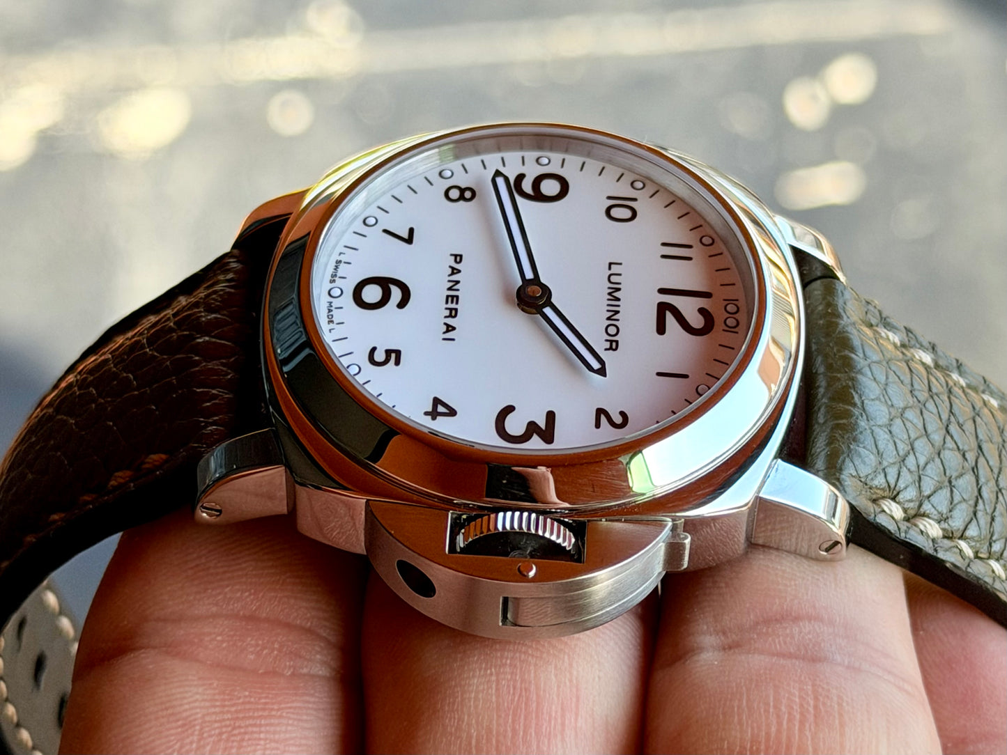 2010 Panerai Luminor Base | White Arabic Dial | Full Set | PAM00114