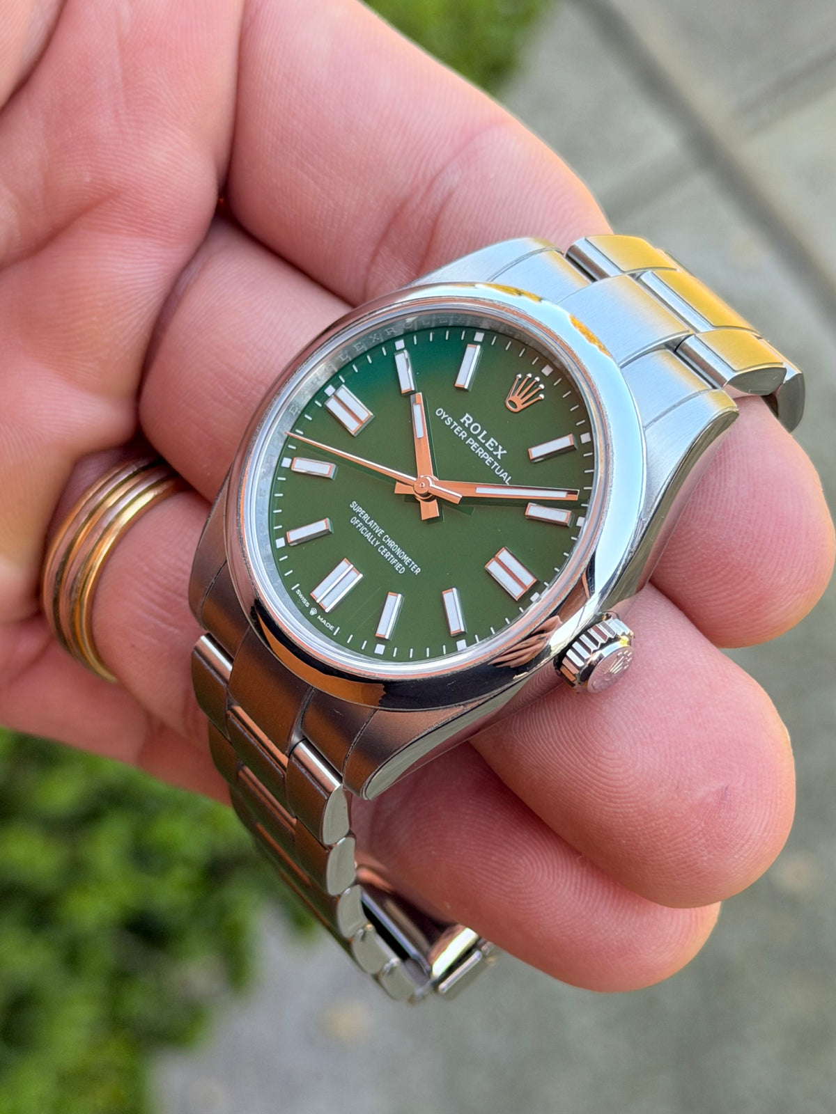 2025 Rolex Oyster Perpetual 41 | 134300 | Green Dial | Full Set | Noble Stickers