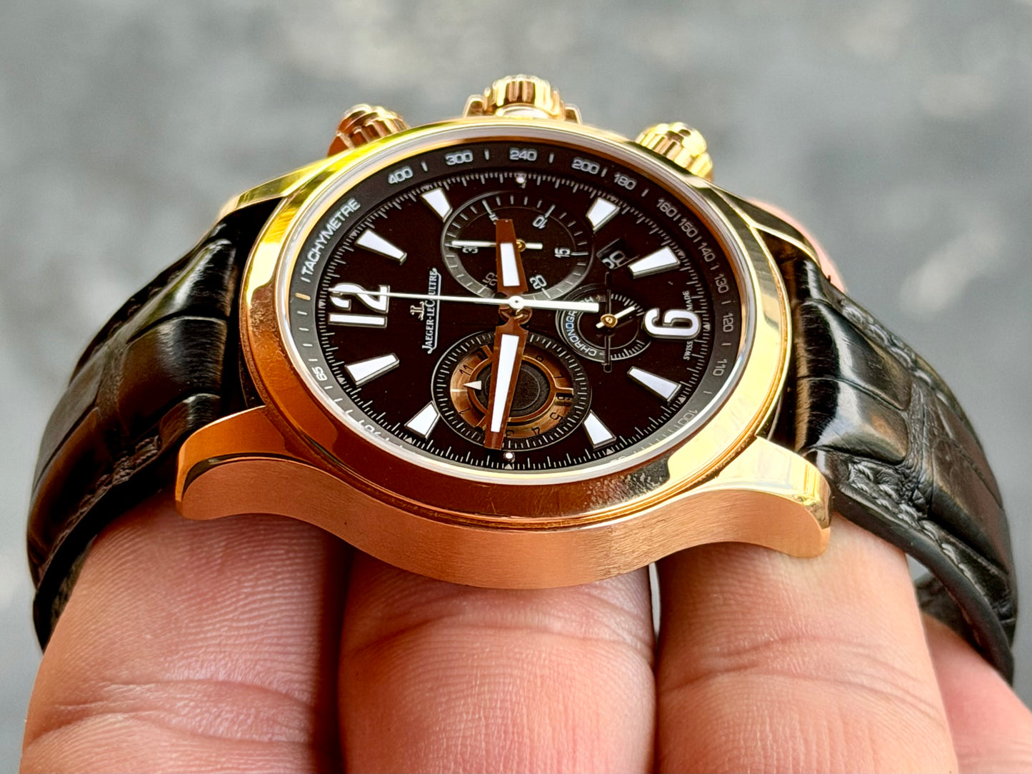 2012 Jaeger-LeCoultre Master Compressor Chronograph | Black Dial | 18k Rose Gold | Full Set | Q175.2.C1