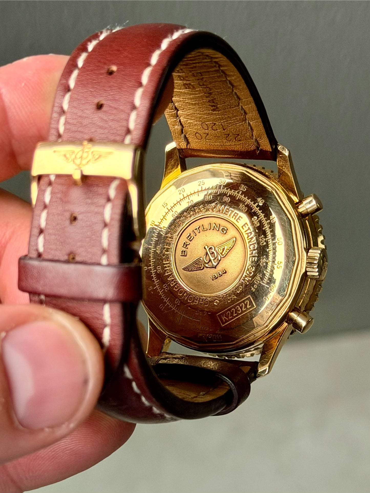 Circa 2007 Breitling Navitimer Cosmonaute | K22322 | 18k Gold | Fresh Service