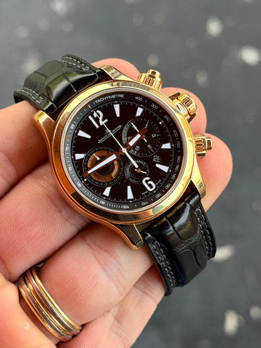 2012 Jaeger-LeCoultre Master Compressor Chronograph | Black Dial | 18k Rose Gold | Full Set | Q175.2.C1