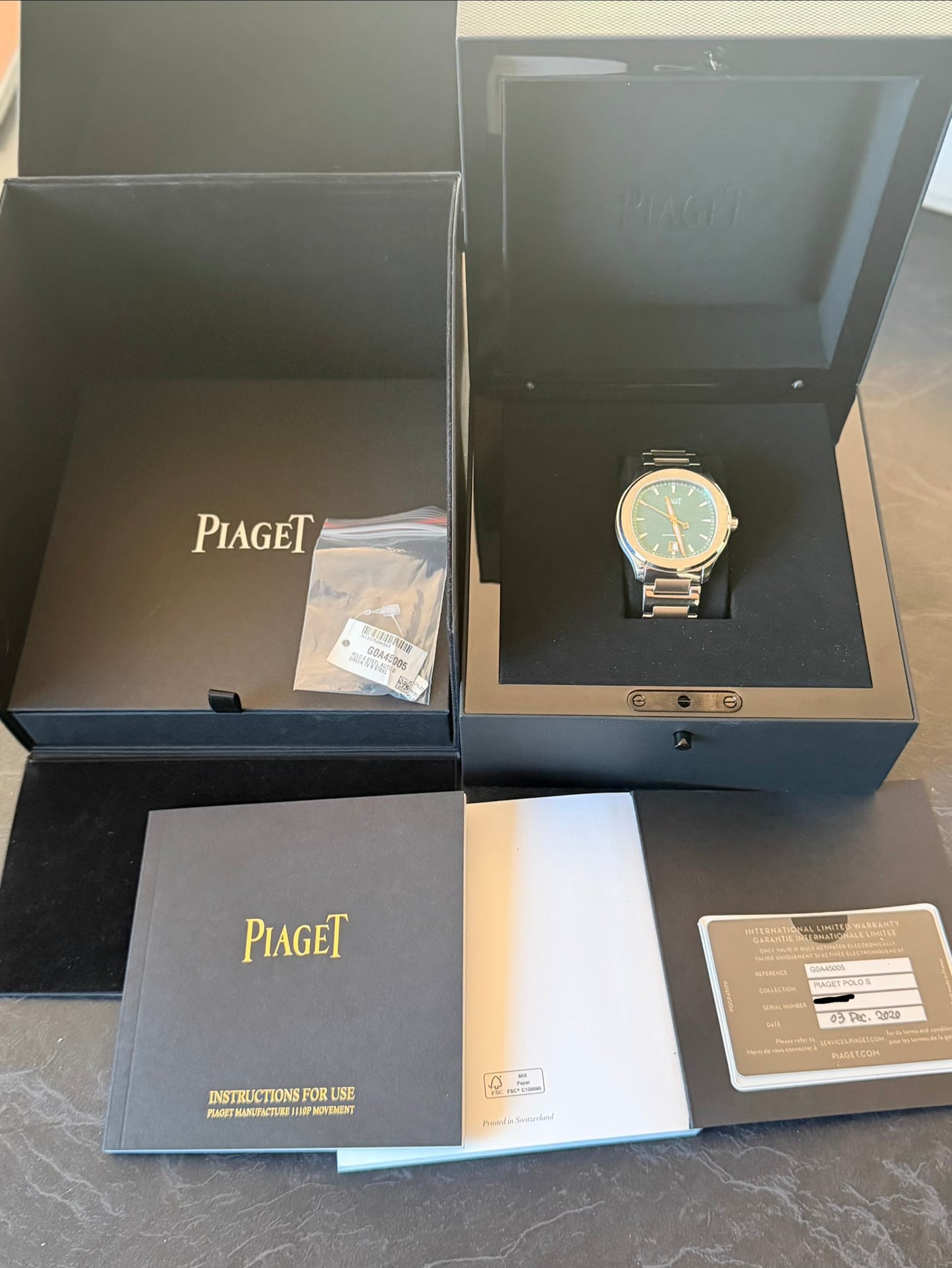 2020 Piaget Polo S | Teal Limited Edition Dial | Full Set | GOA45005
