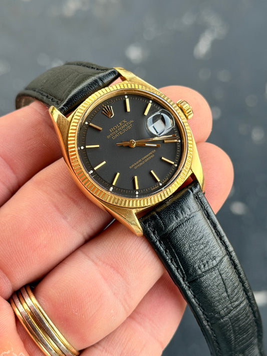 1963 Rolex Datejust 1601 18k Yellow Gold