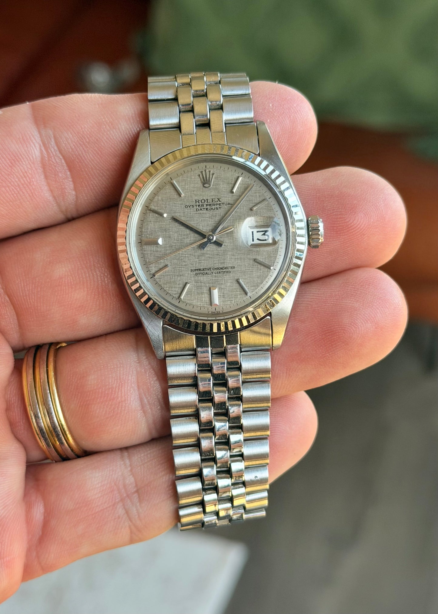 1972 Rolex DJ36 Silver Linen Dial 1601