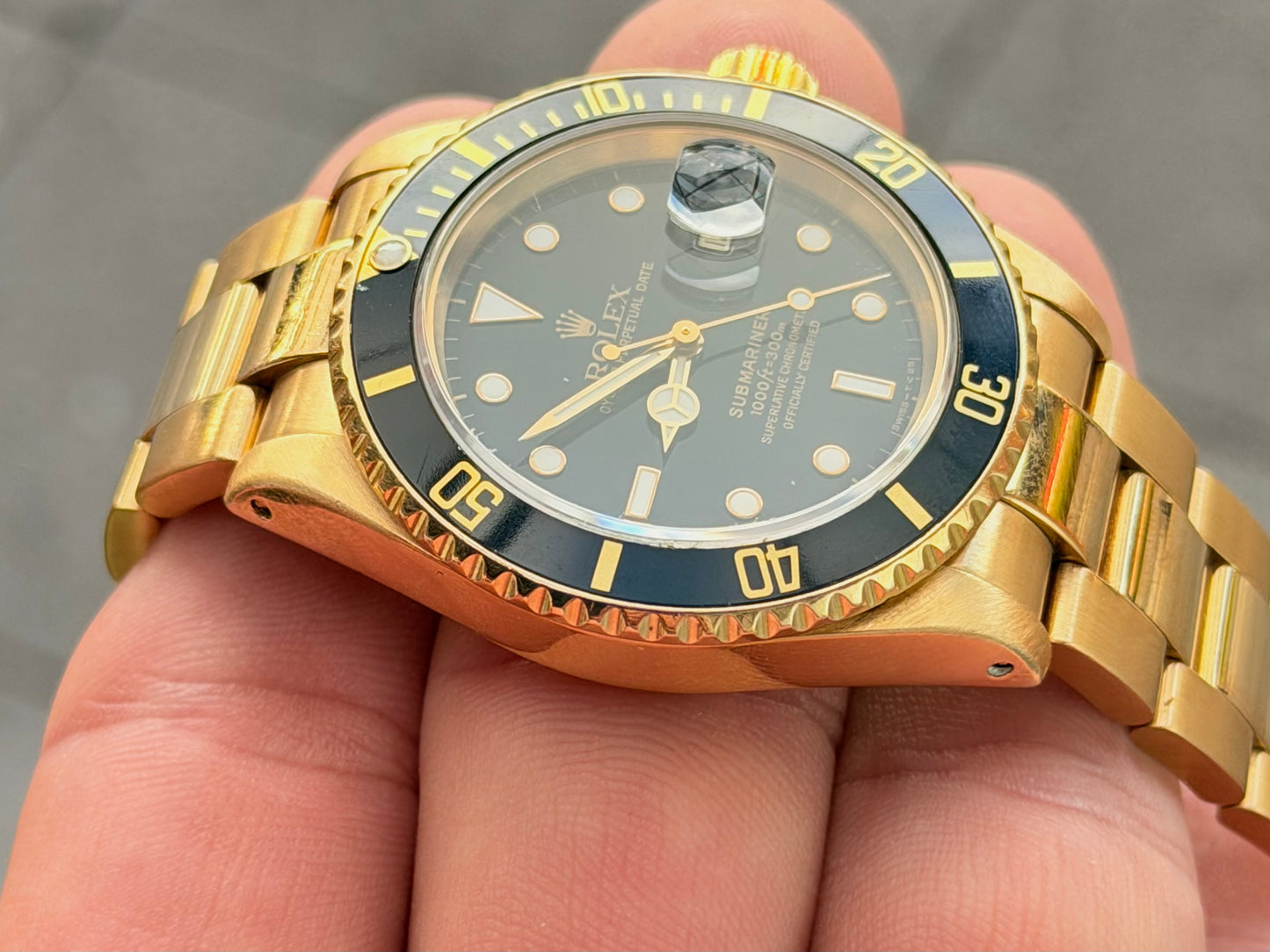 1994 Rolex Submariner 16618 | Blacksy | 18k Solid Gold